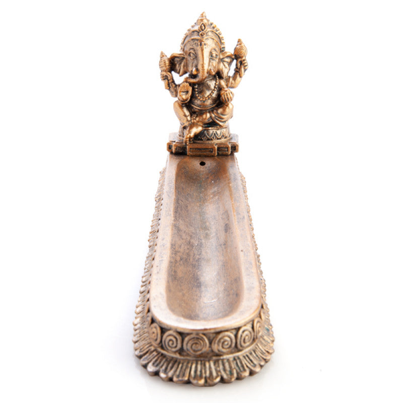 Gold Ganesha Incense Burner