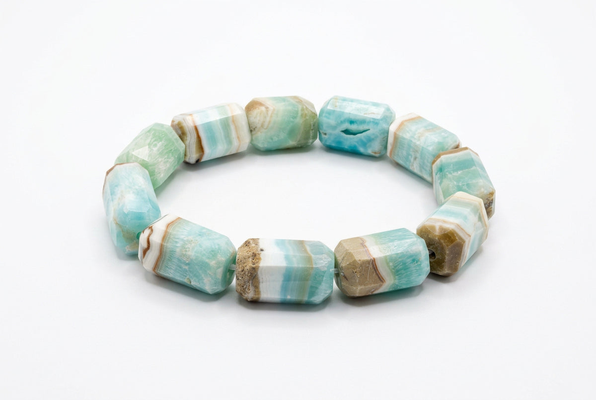 Blue Aragonite / Smithsonite Bracelet