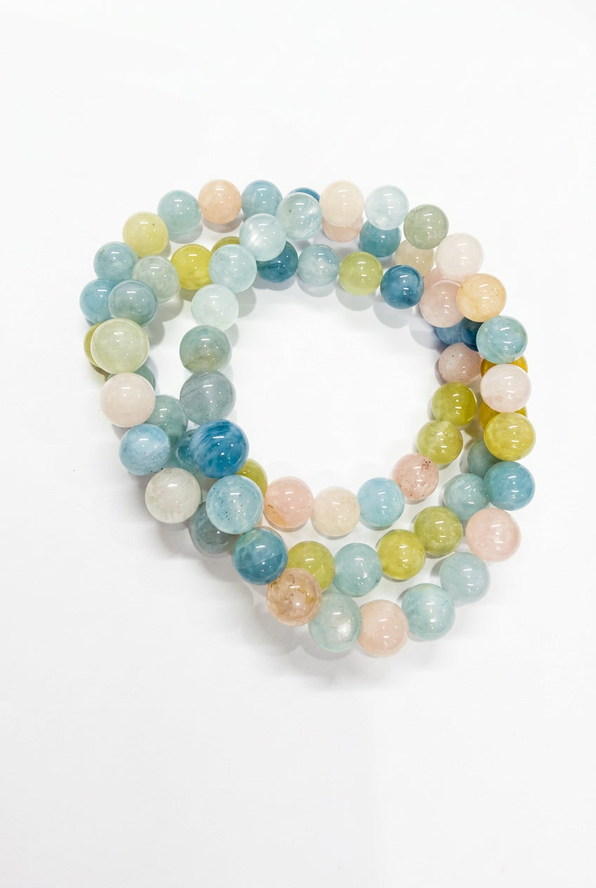 Aquamarine-Morganite Bracelet 9mm