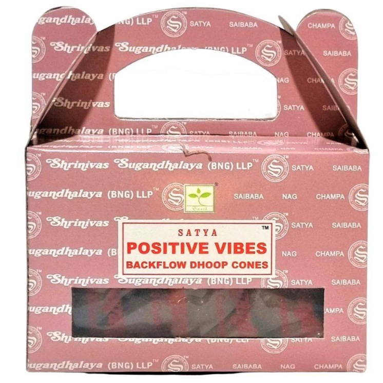 Satya Backflow Dhoop Cones POSITIVE VIBES