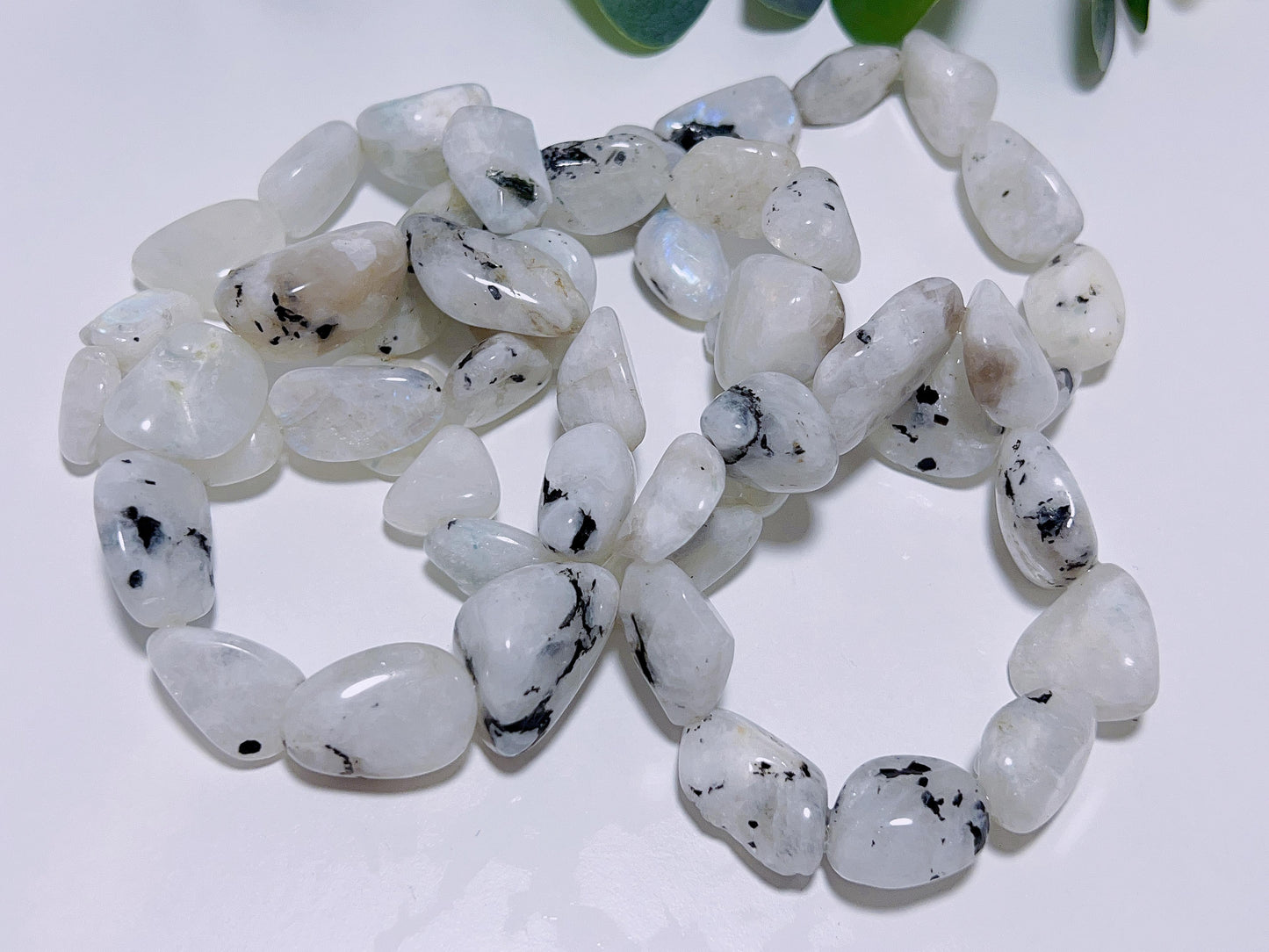 Rainbow Moonstone Chunky Bracelet