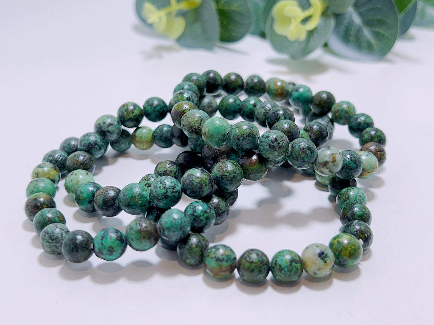 African Turquoise Bracelet 8mm