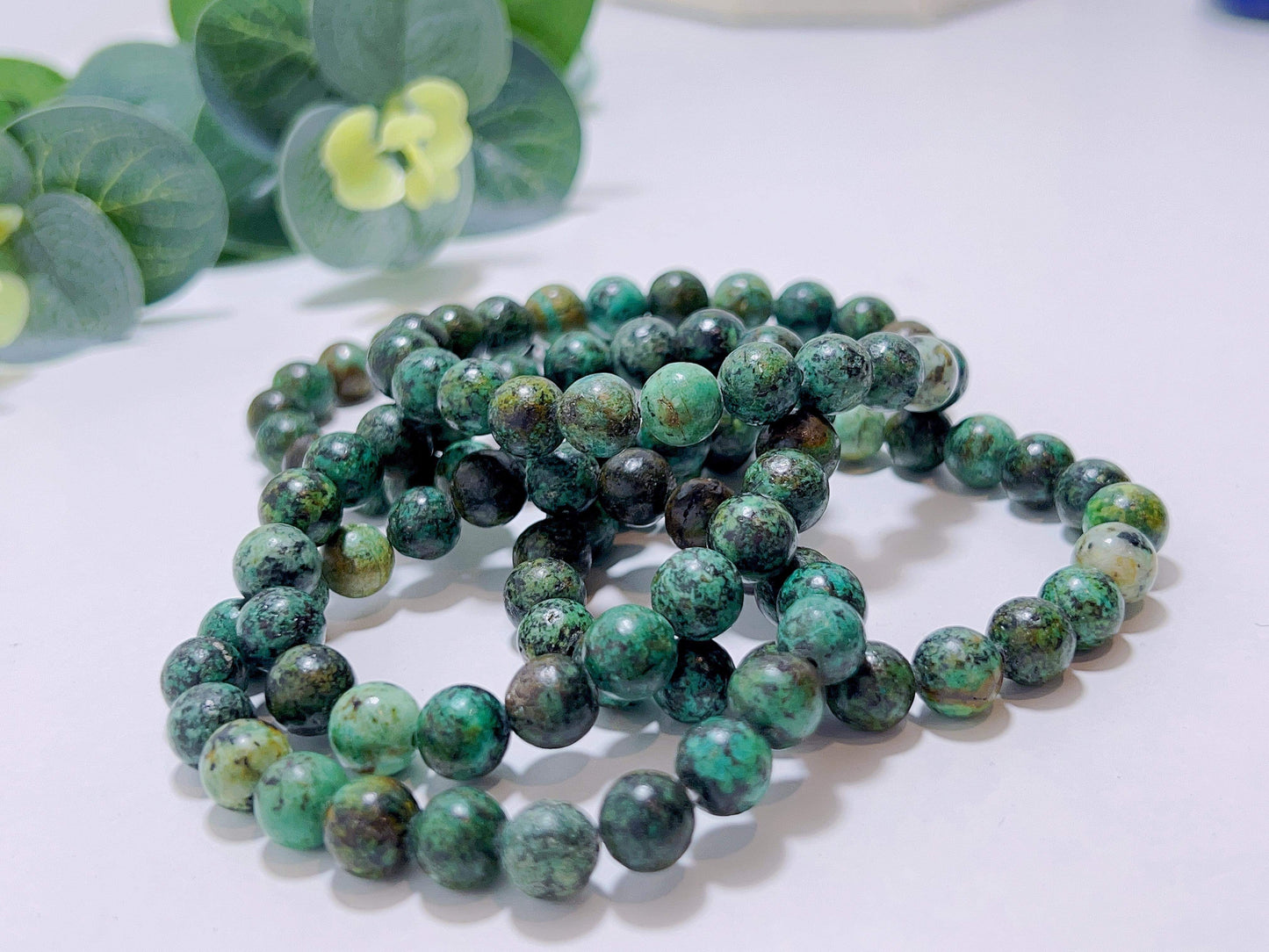 African Turquoise Bracelet 8mm