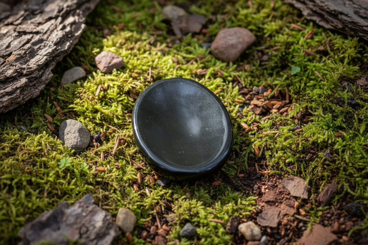 Black Obsidian Worry Stone