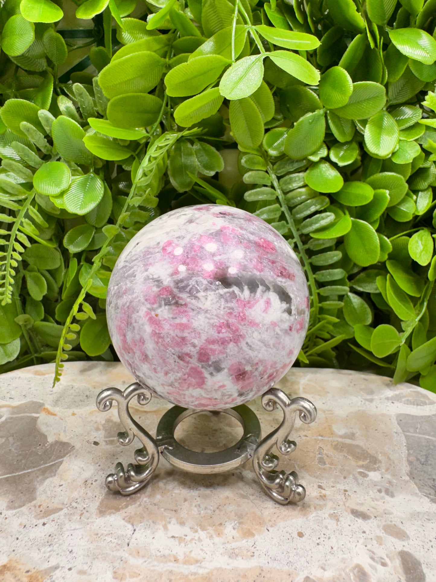 Pink Tourmaline Sphere 464g