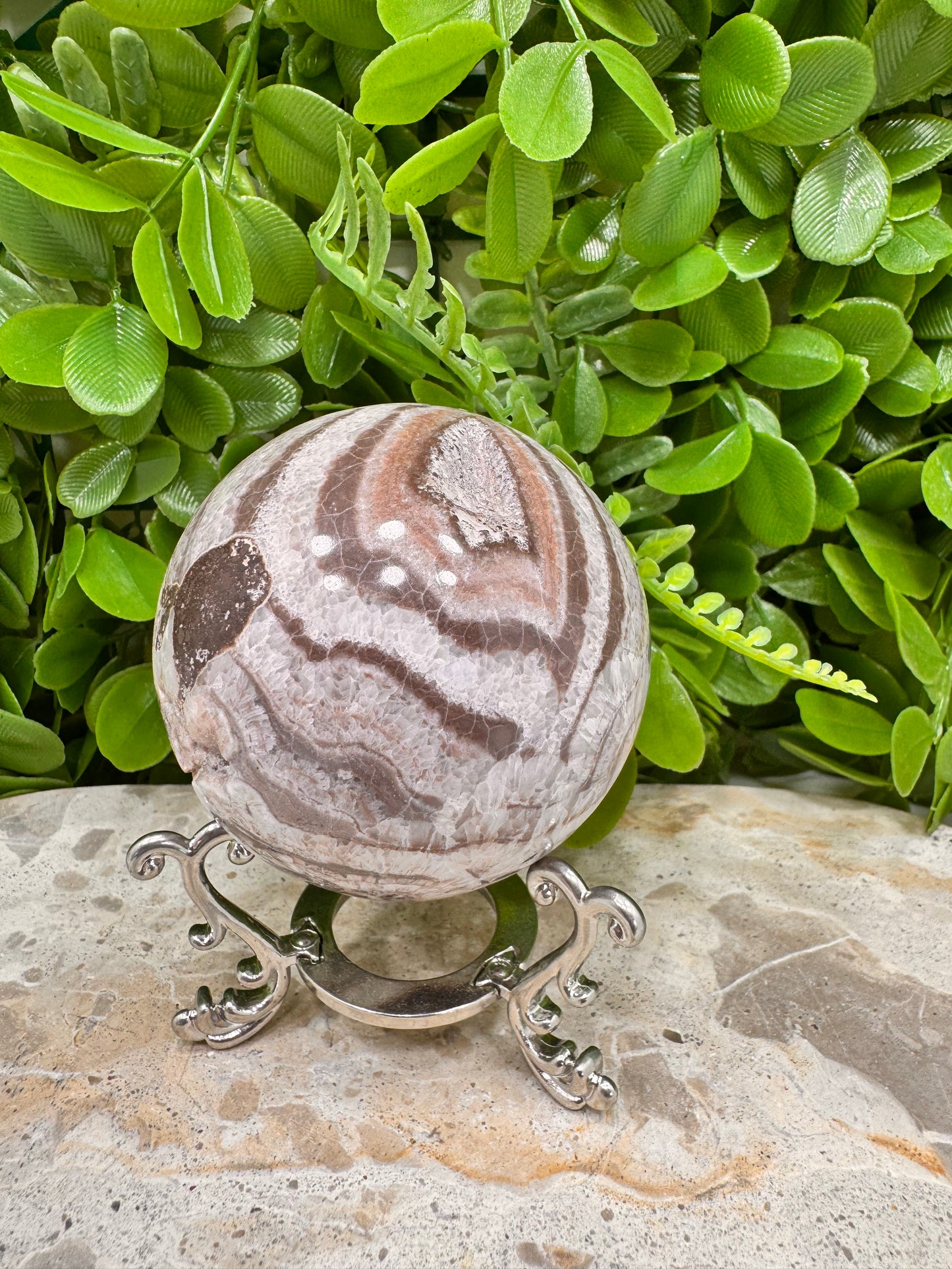 Chocolate Aragonite Sphere 408g