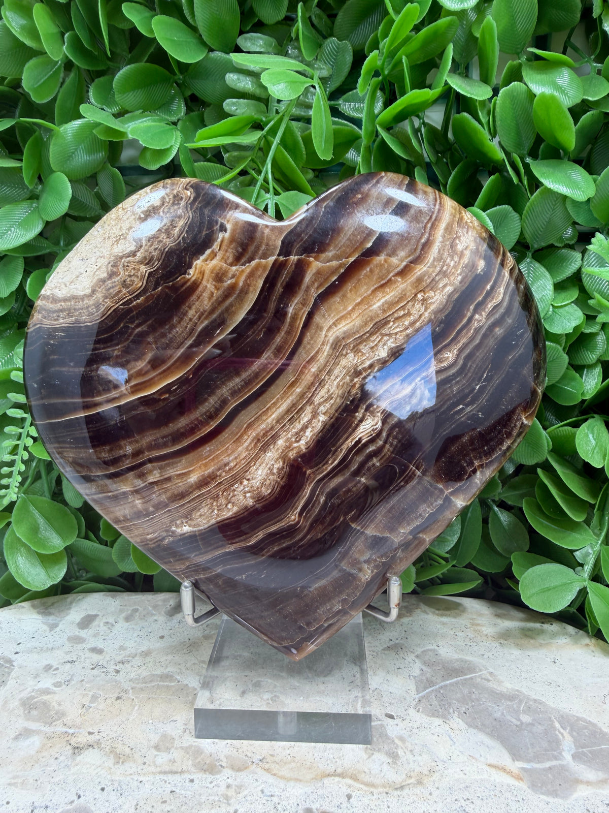 Chocolate Calcite Heart 1058g
