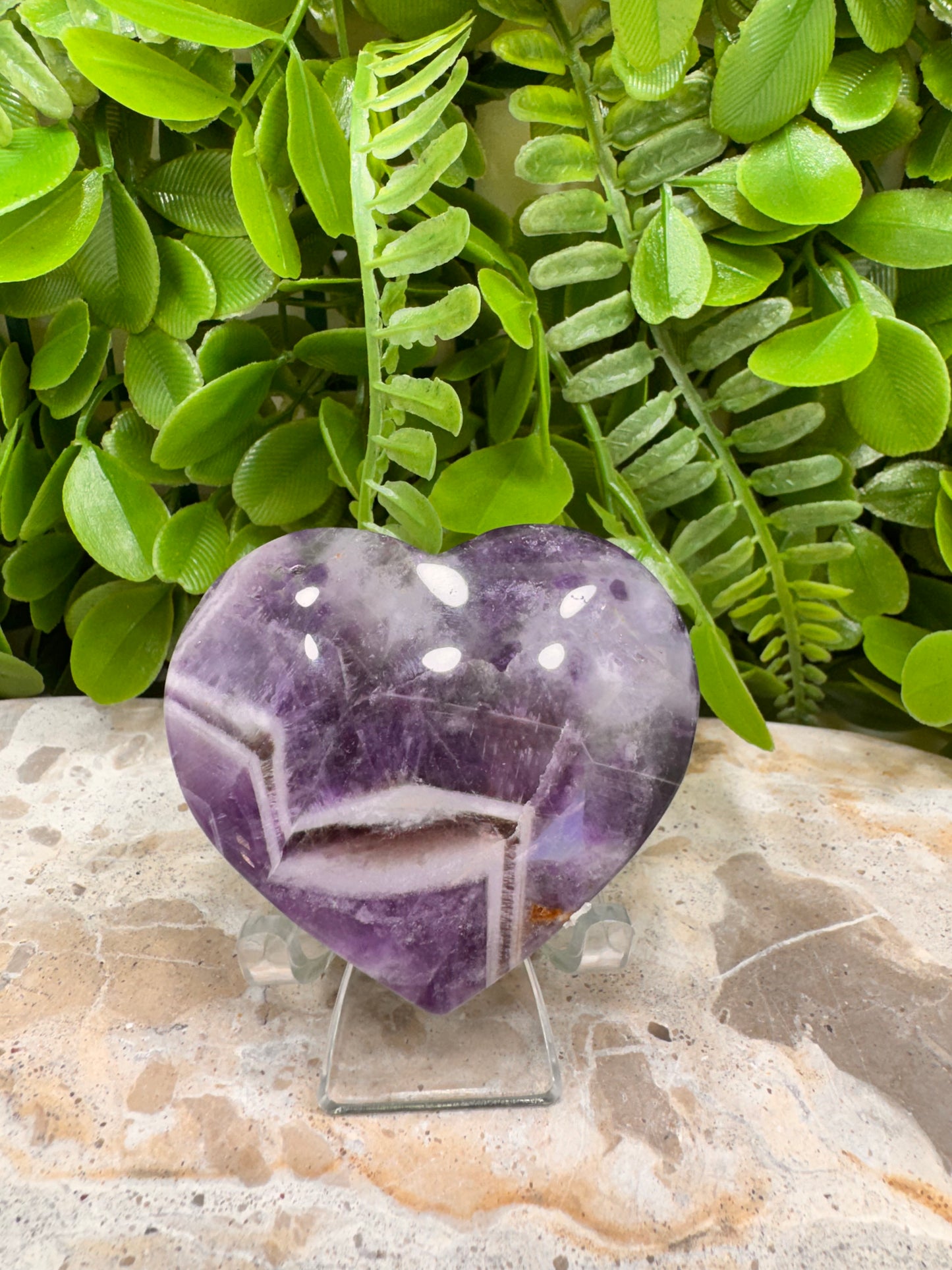Chevron Amethyst Heart 140g