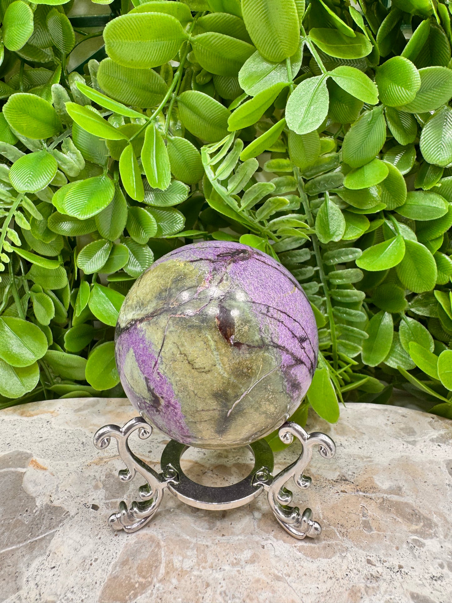 Atlantisite Stichtite Sphere 302g