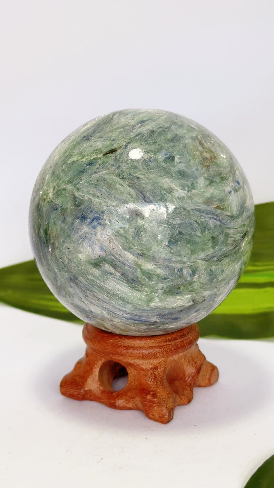 Blue/Green Kyanite Sphere 644g