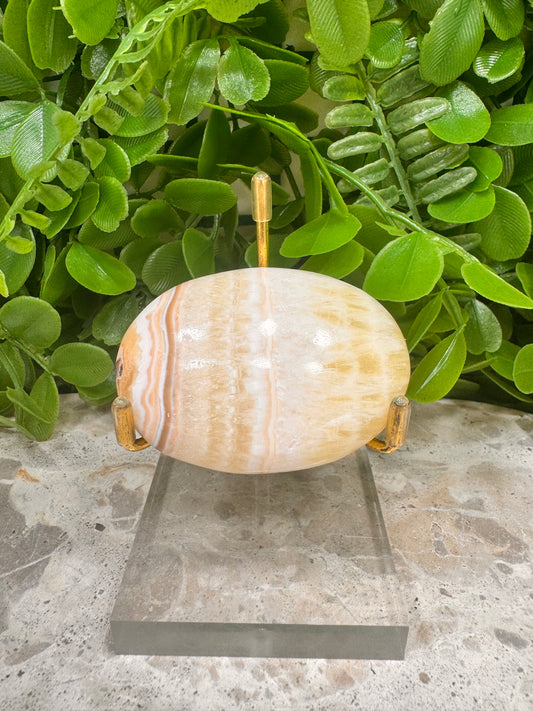 Pineapple Calcite Palm Stone 100g