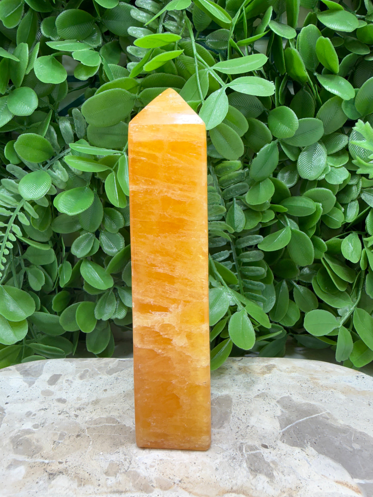 Crystallised Orange Calcite Tower 404g| Energy • Joy • Creativity hi