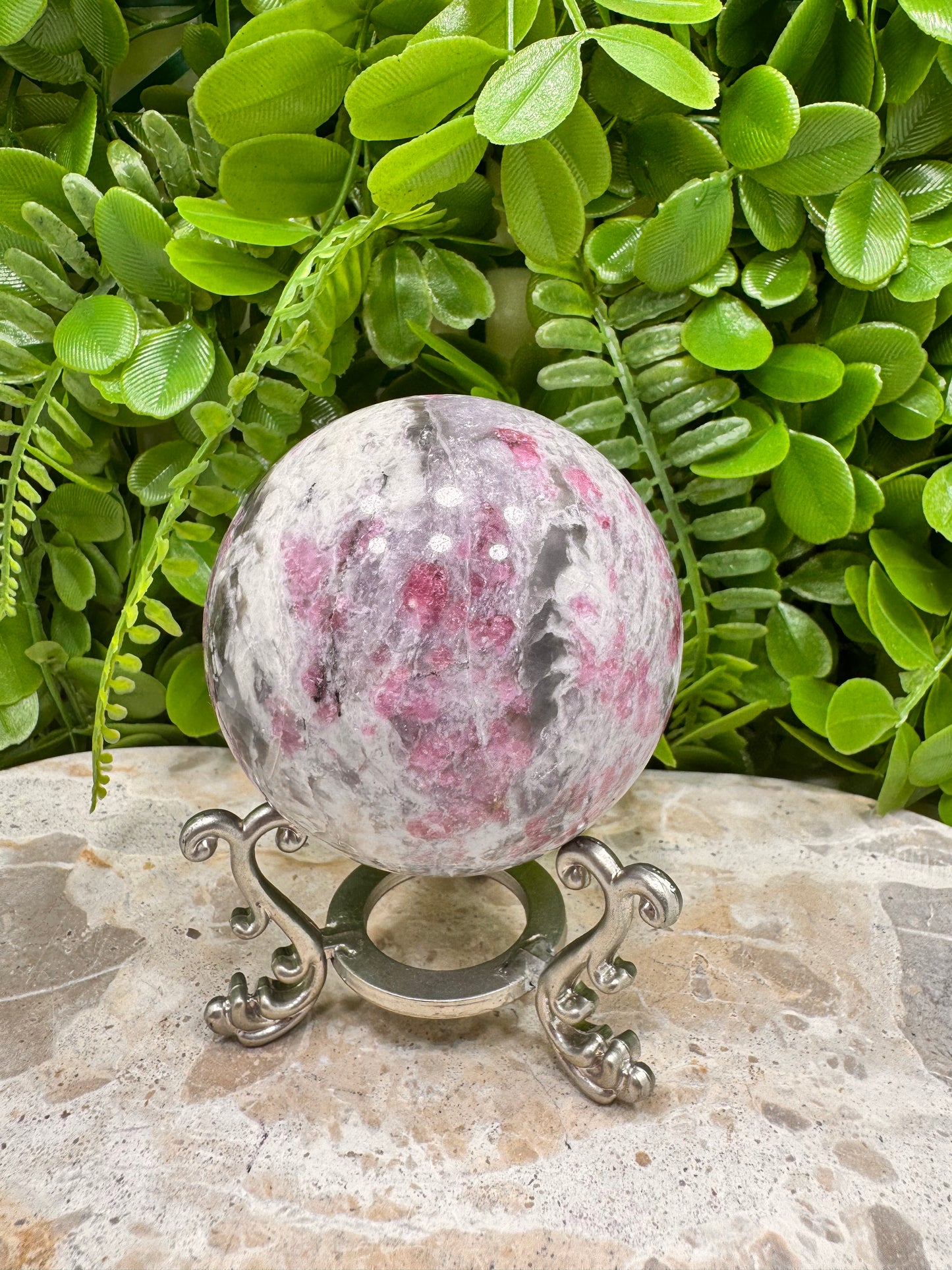 Pink Tourmaline Sphere 464g