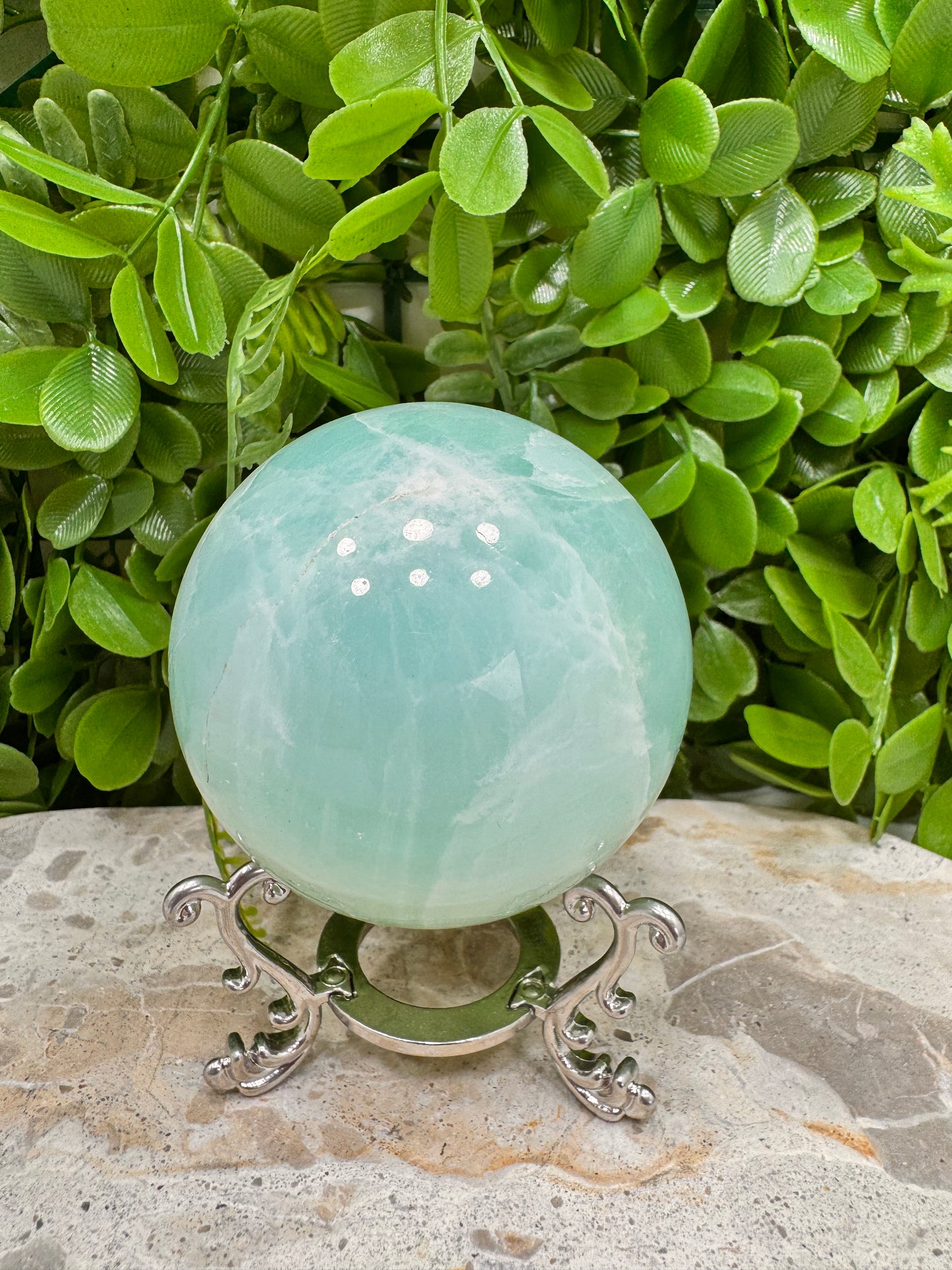 Pistachio Calcite Sphere 566g