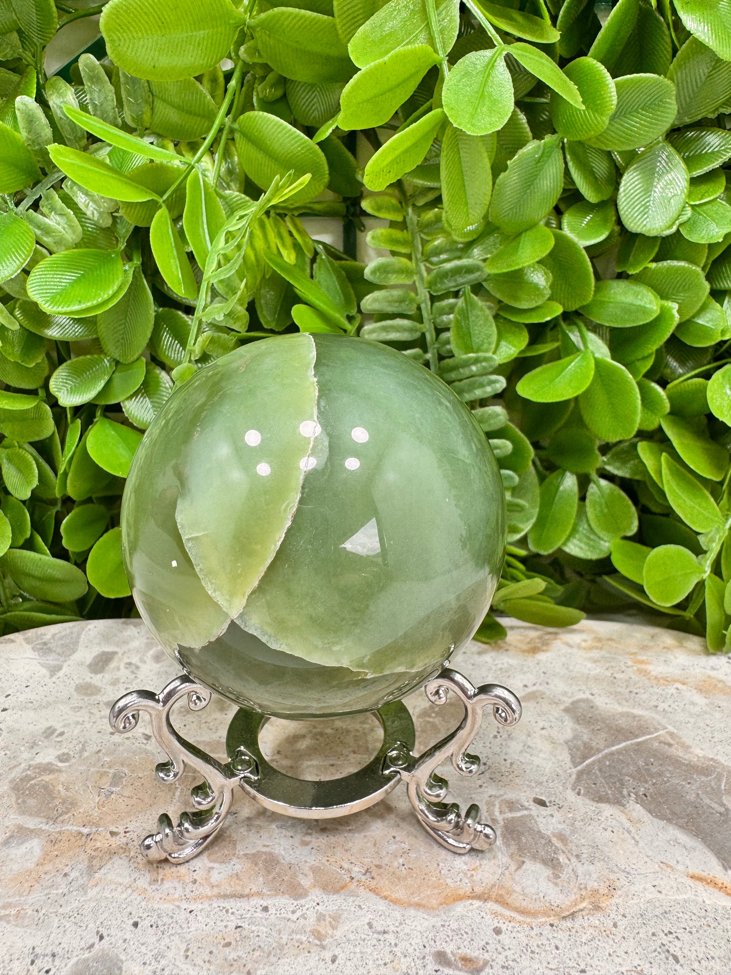 Flower Jade Sphere 438g