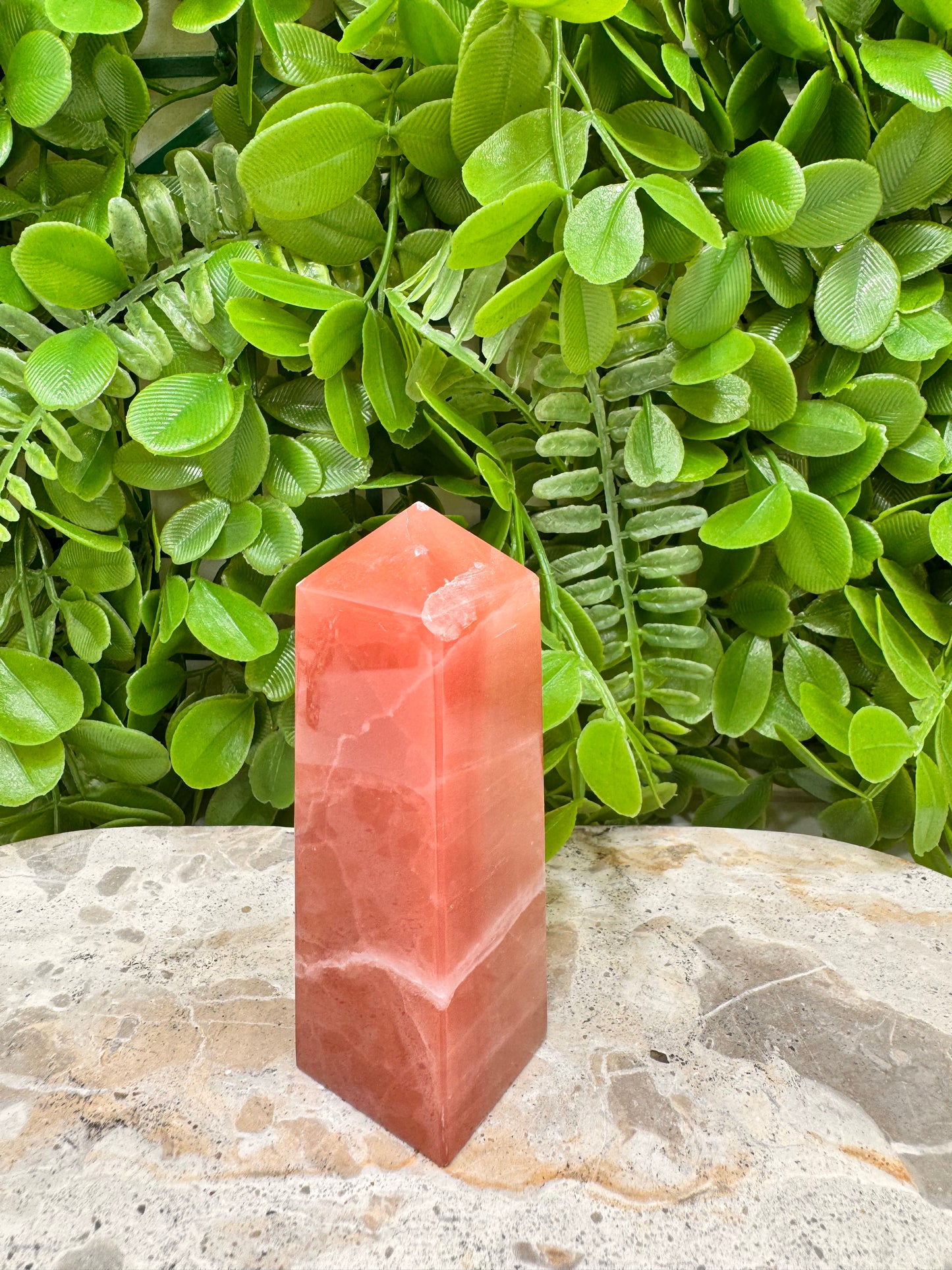 Rose Calcite Point 196g