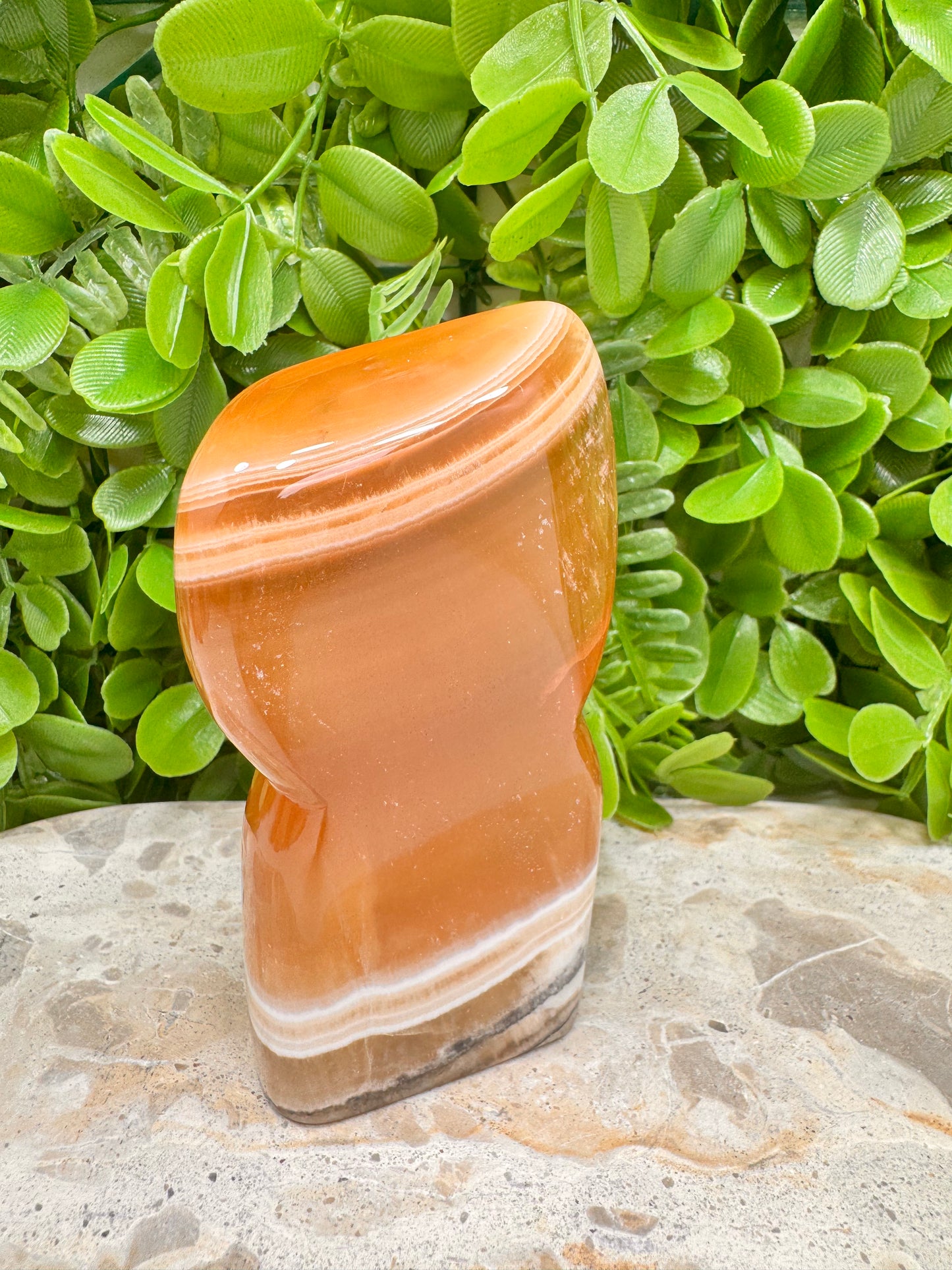Banded Honey Calcite Freeform 388g