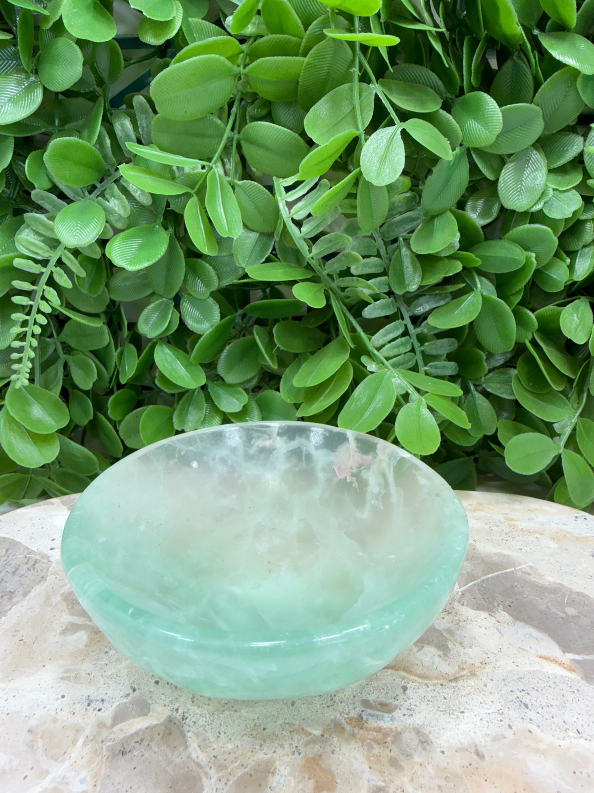 Green Fluorite Bowl 446g | Clarity • Focus • Balance