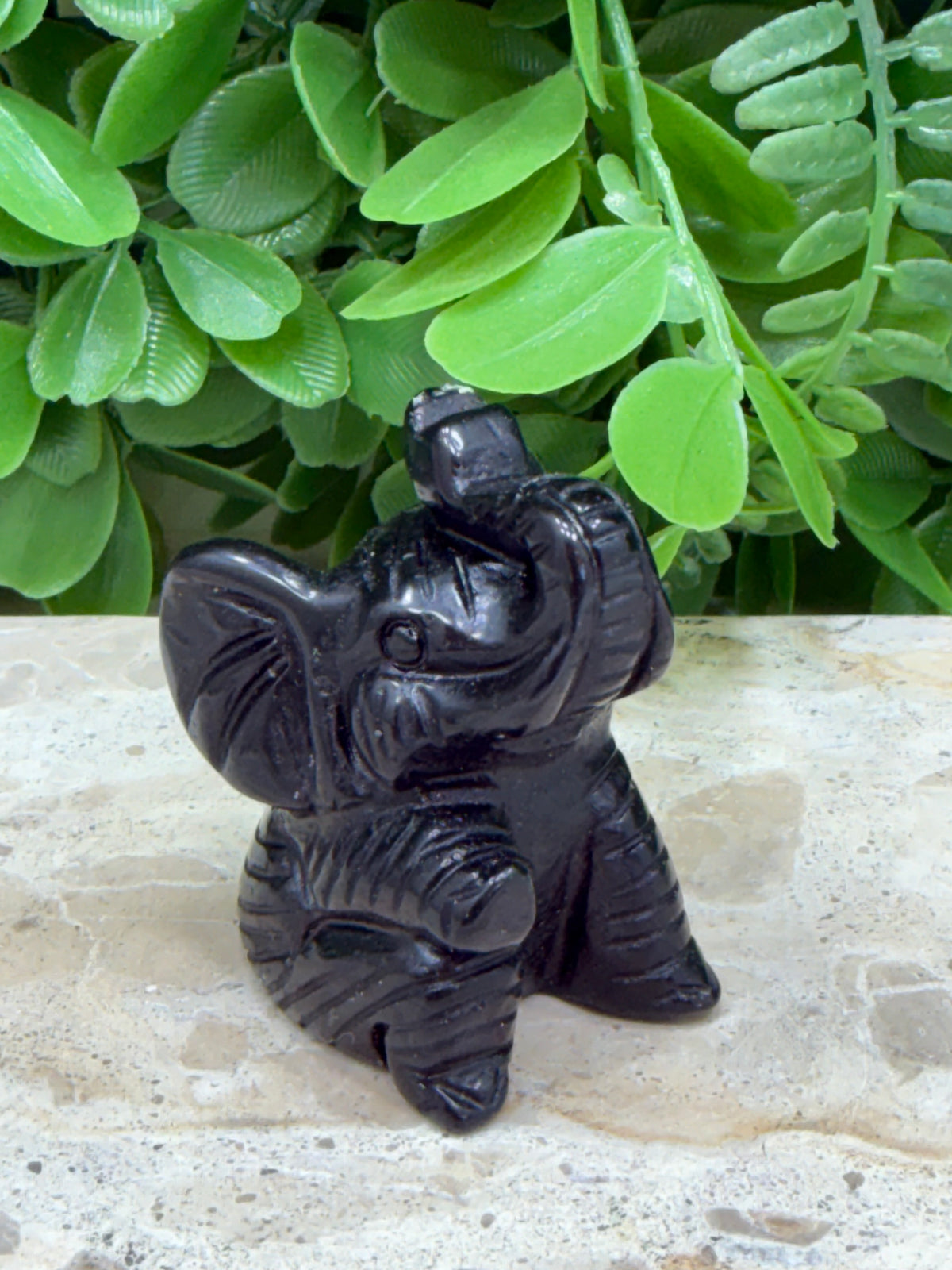 Obsidian Elephant 82g | Protection • Grounding • Strength