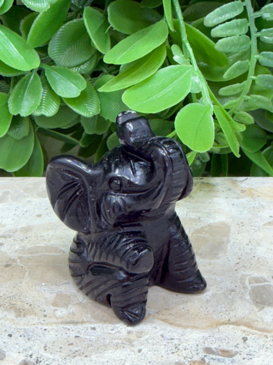 Obsidian Elephant | Protection • Grounding • Strength