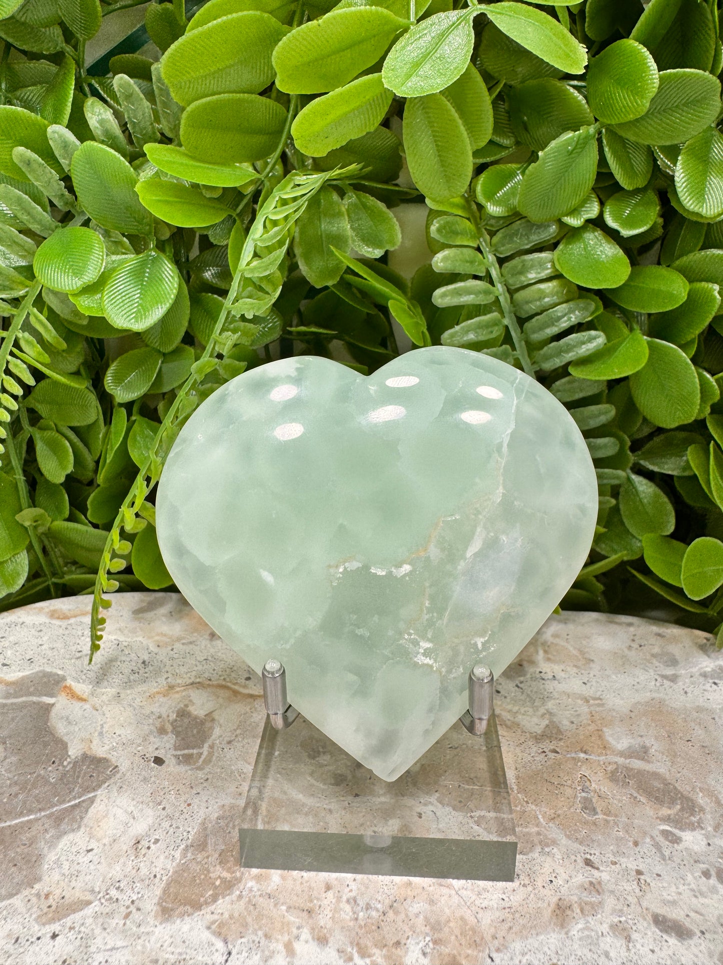 Aqua Caribbean Calcite Heart 200g