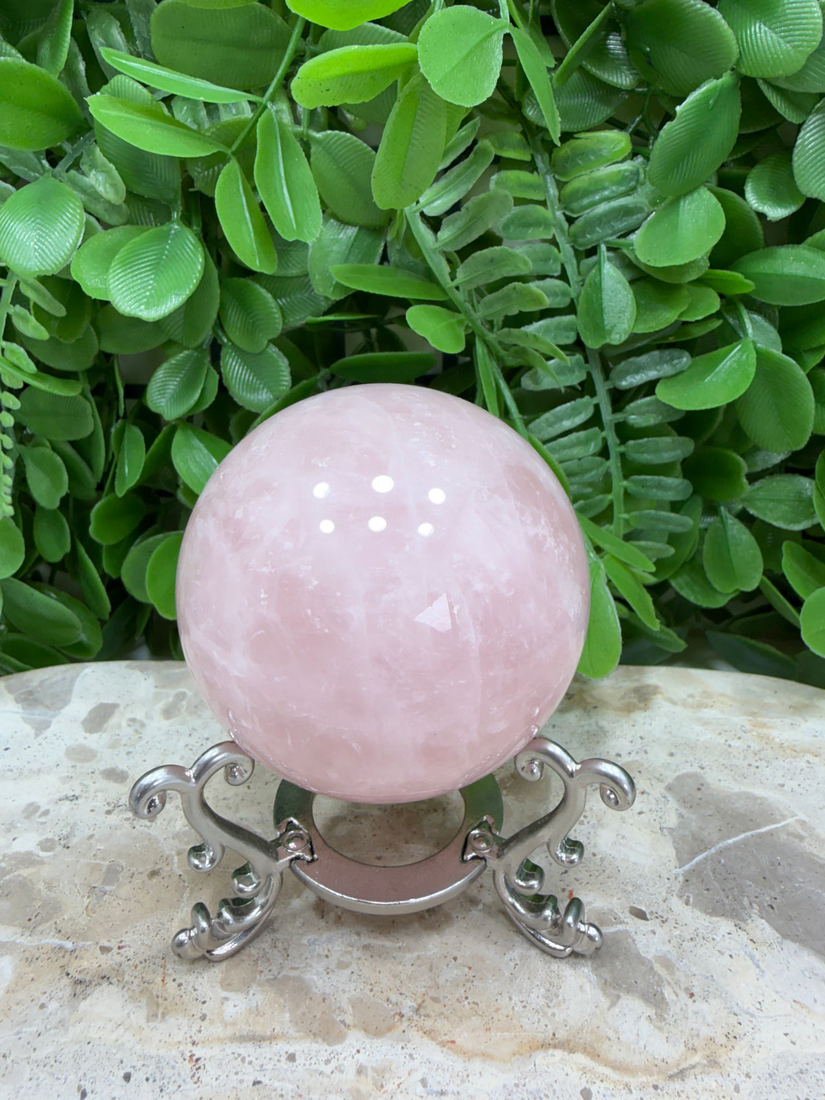 Rose Quartz Sphere | Love • Compassion • Healing