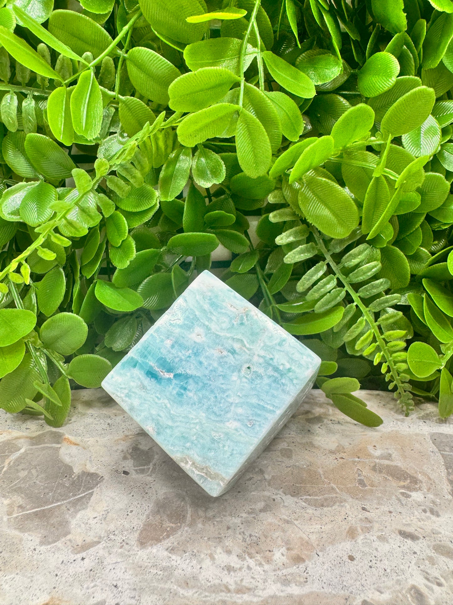 Blue Aragonite Cube 408g