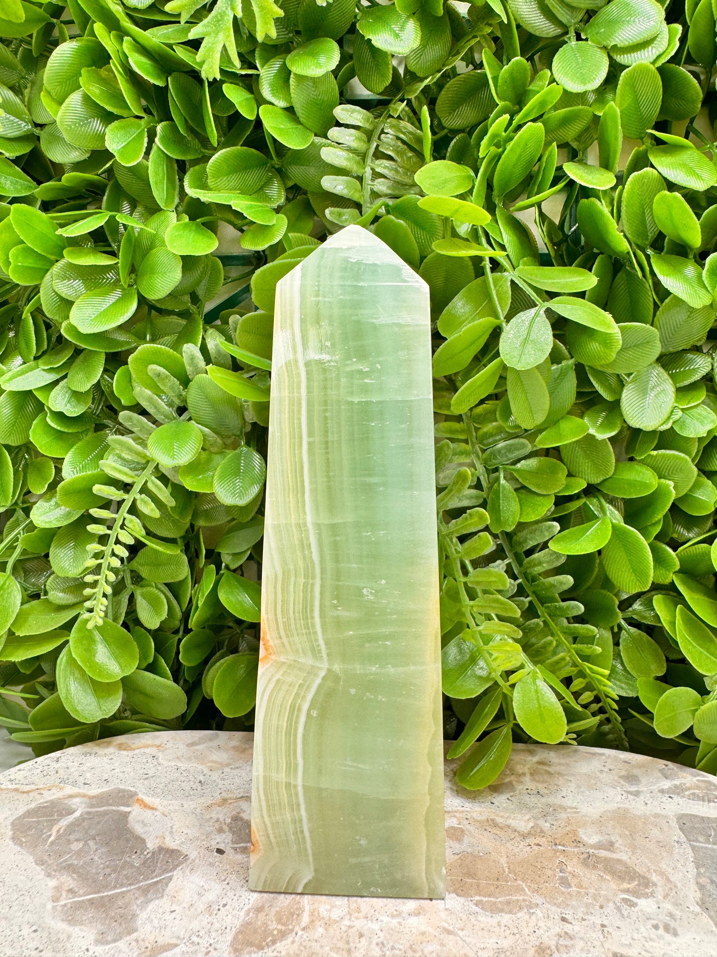 Pistachio Calcite Tower 798g