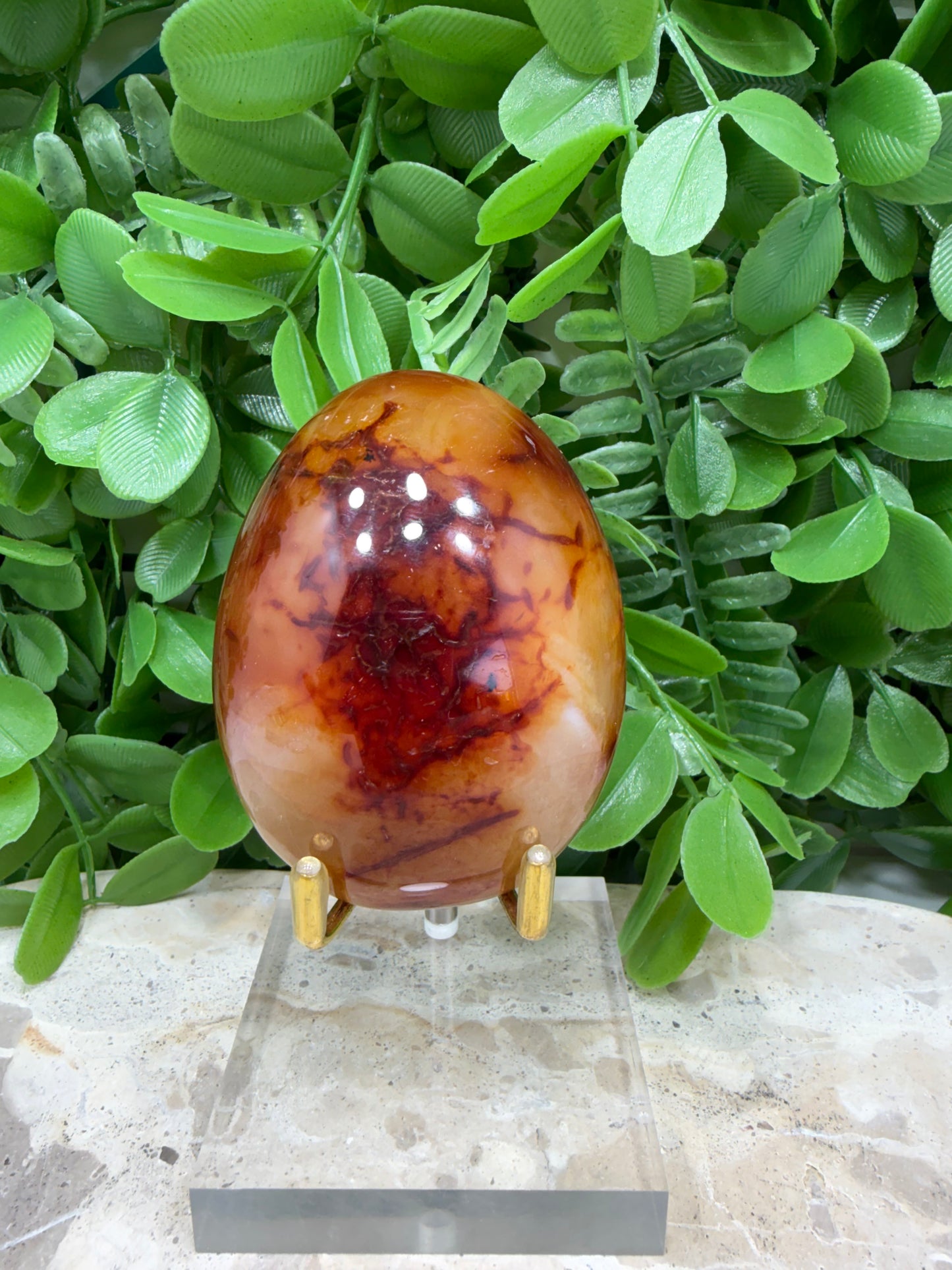 Carnelian Palm Stone 188g