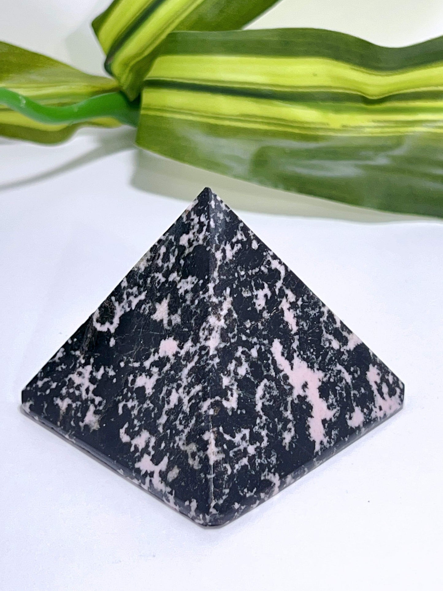 Pink Snowflake Obsidian Pyramid 280g