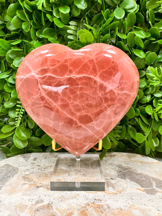 Rose Calcite Heart 1344g