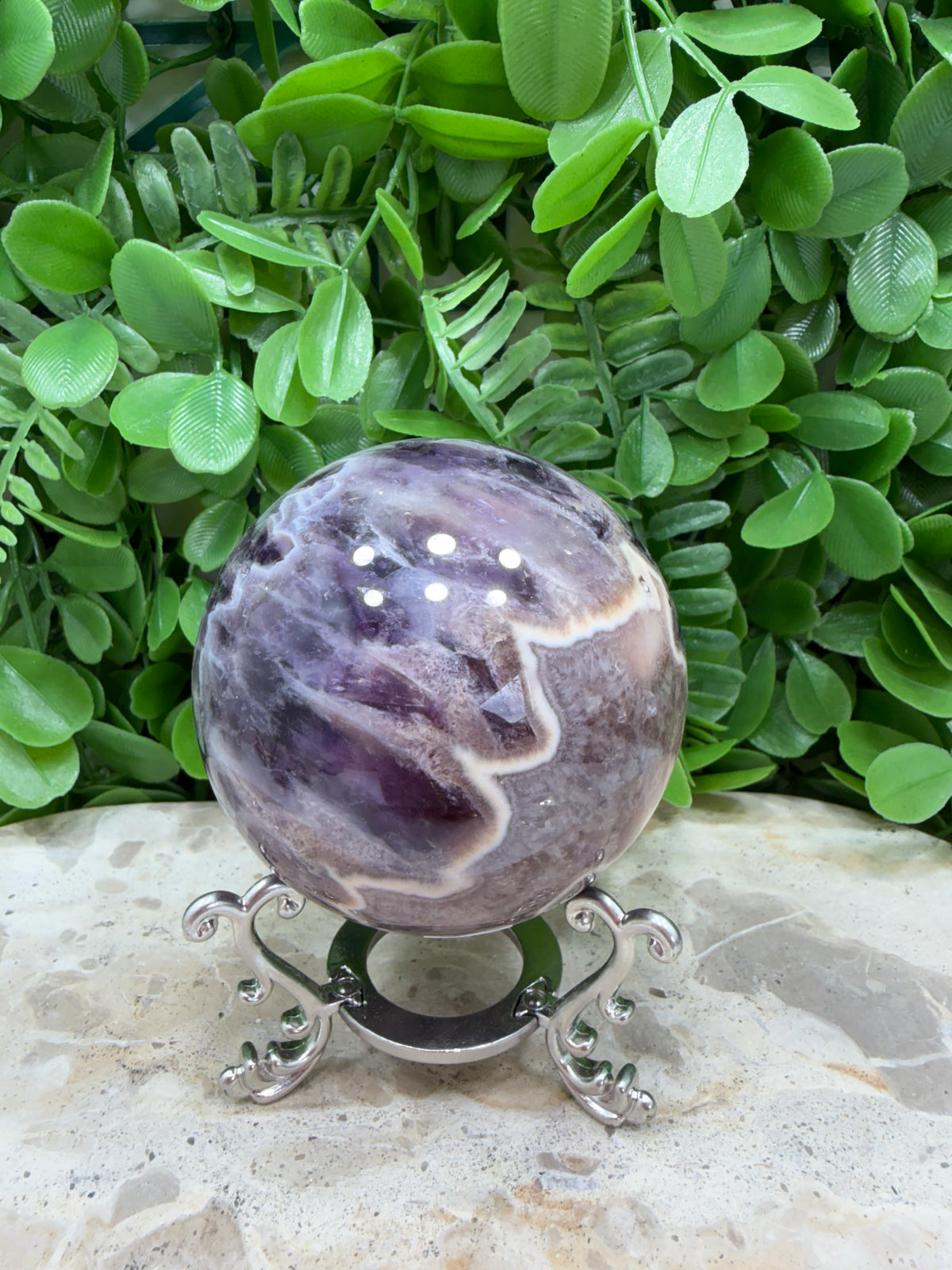 Flower Amethyst Sphere 506g