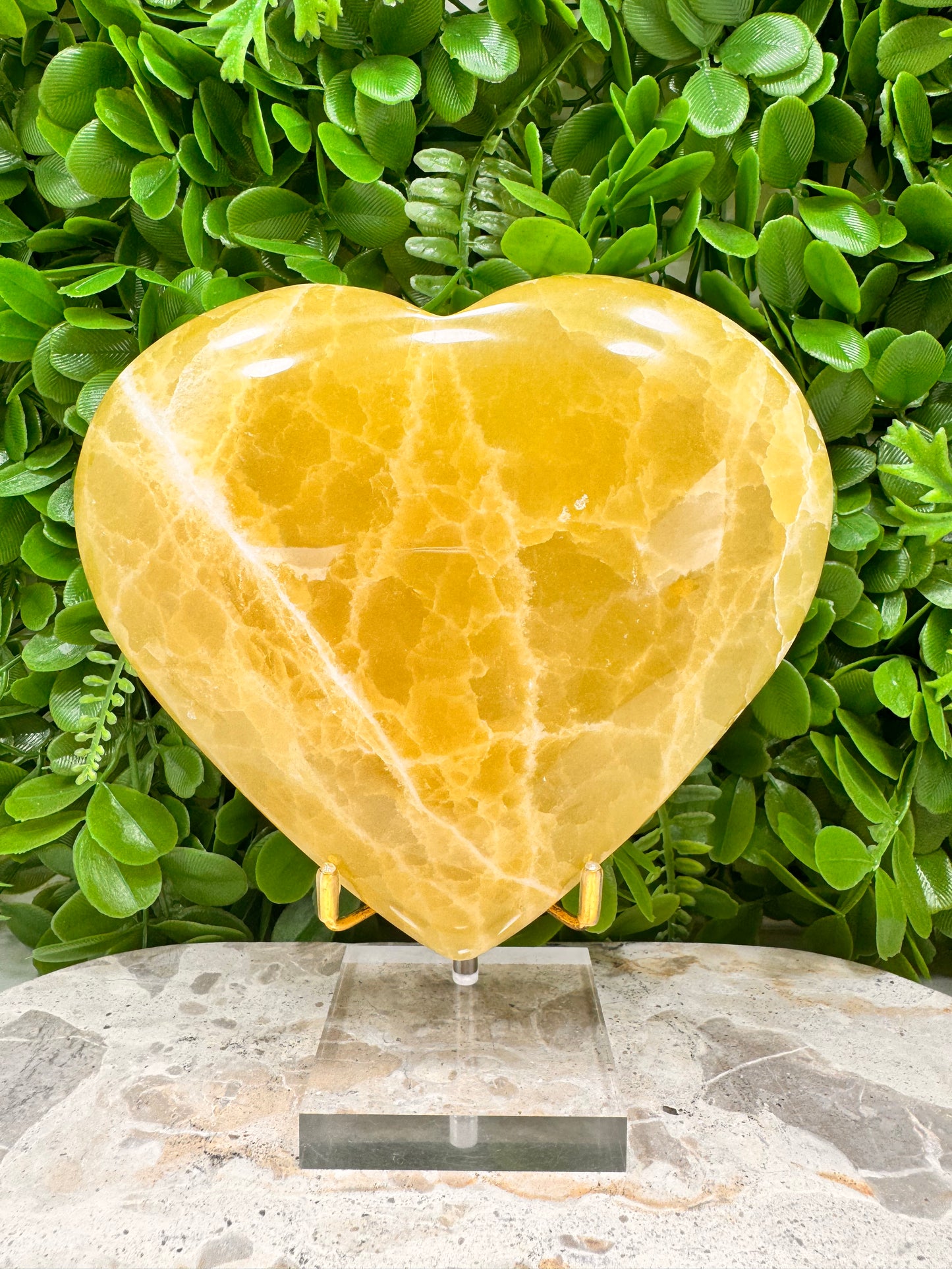 Lemon Calcite Heart 1316g
