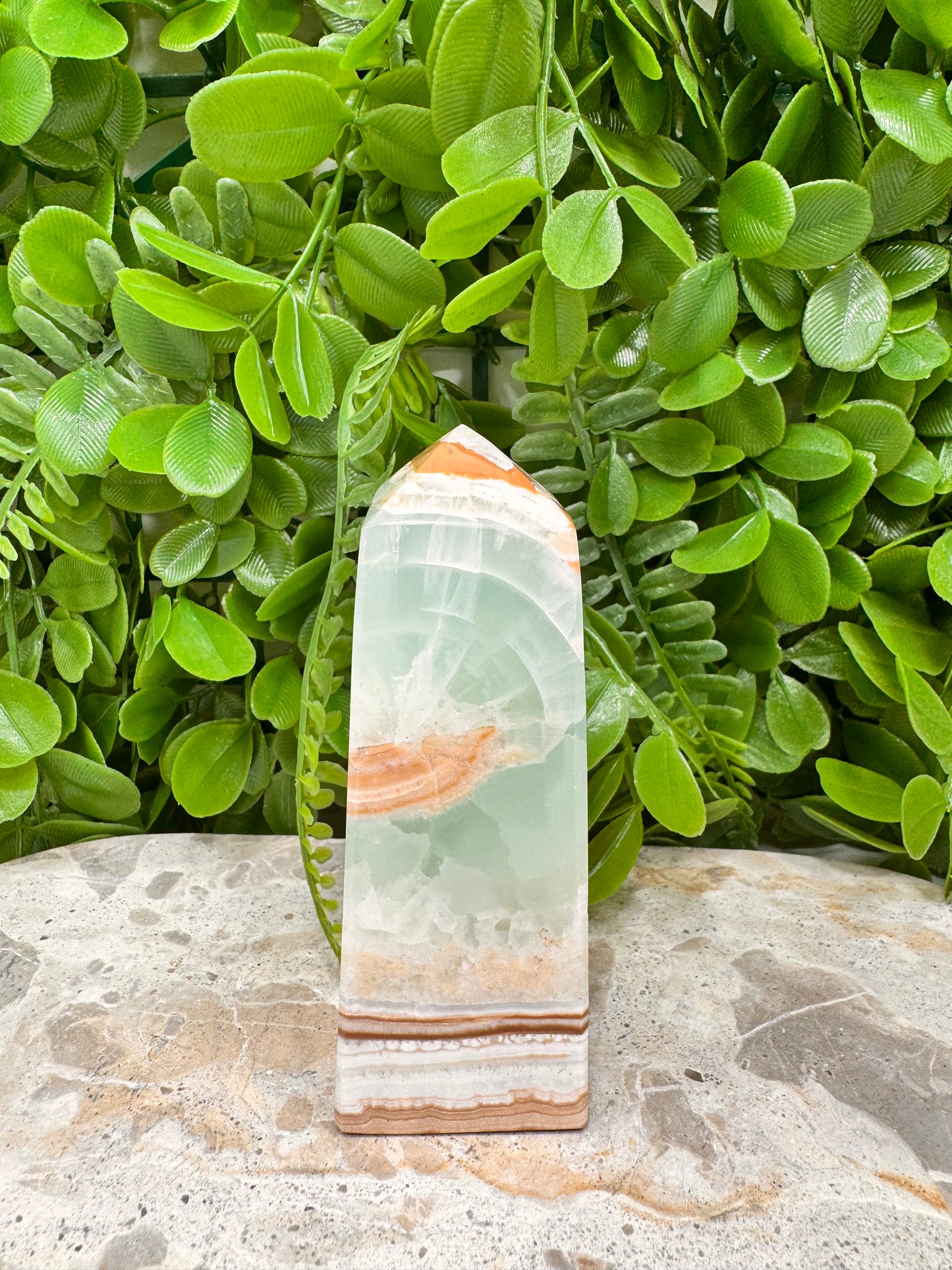 Aqua Caribbean Calcite Tower 332g