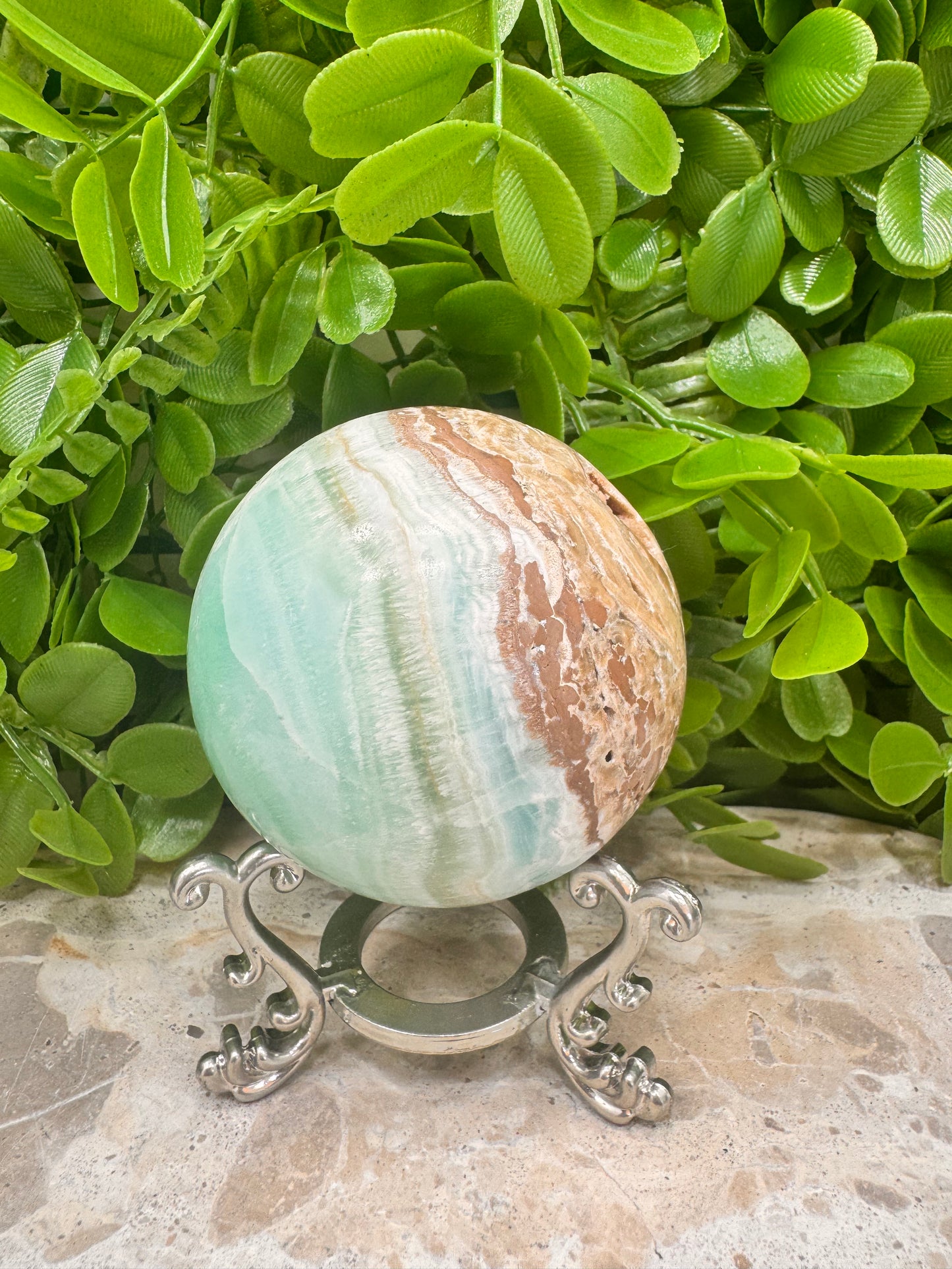 Caribbean Calcite Sphere 464g