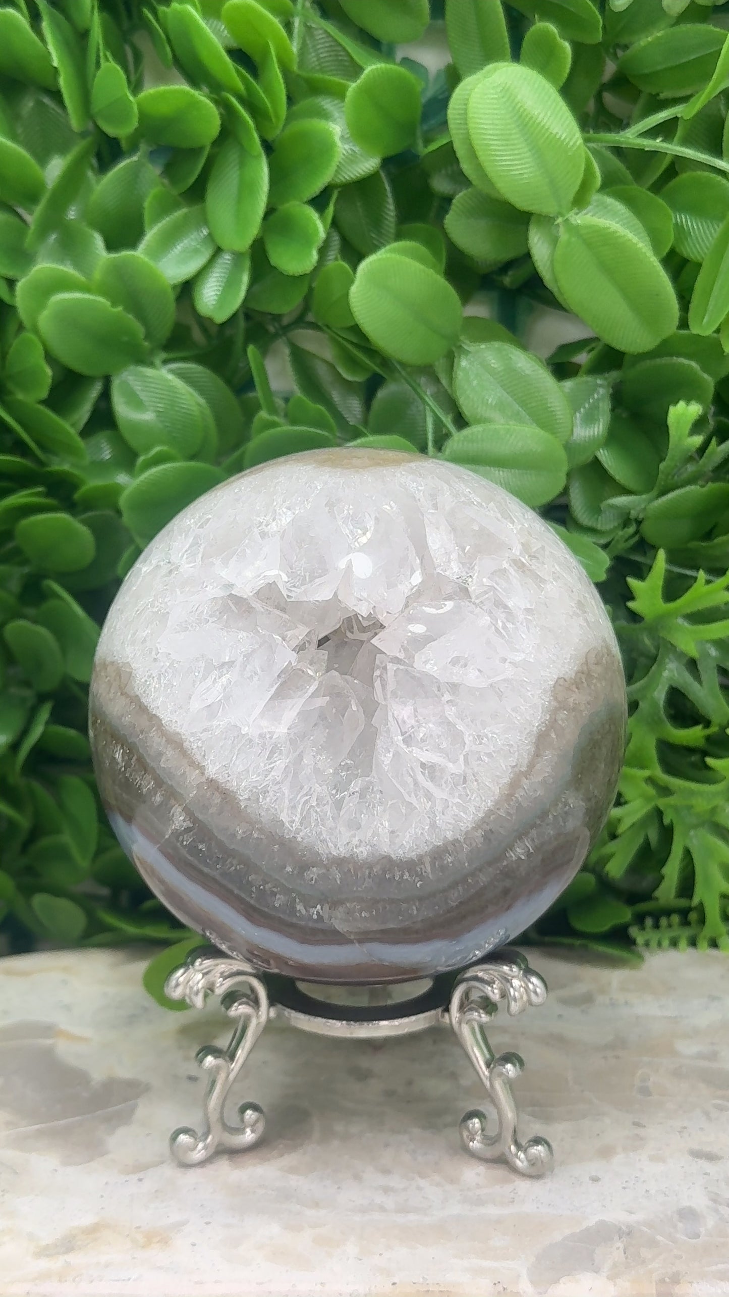 Agate Druzy Sphere 1246g