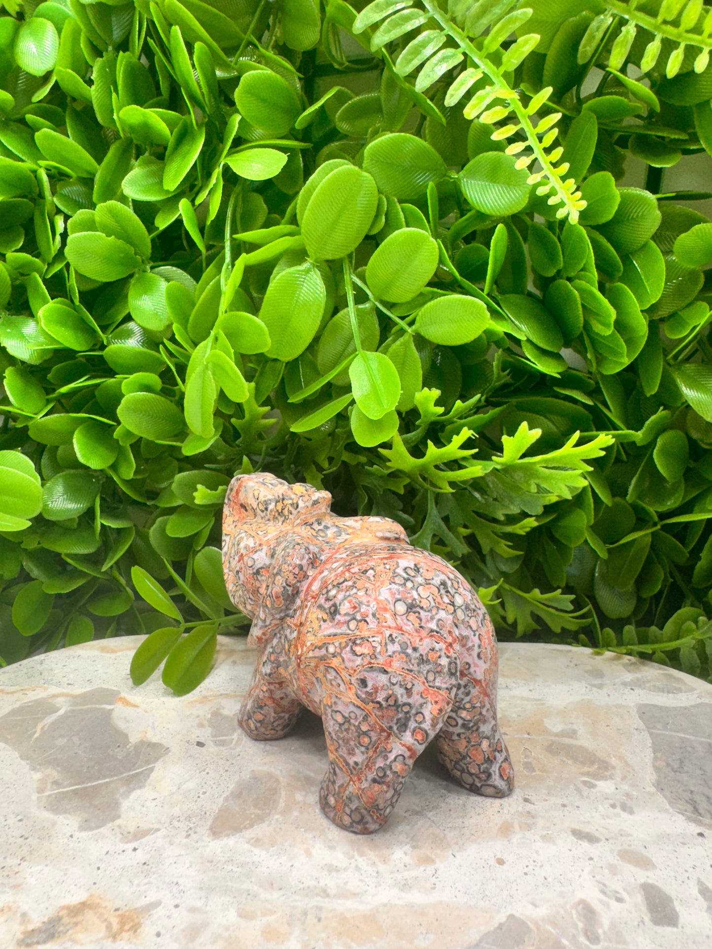 Red Leopard Skin Jasper Elephant 333g