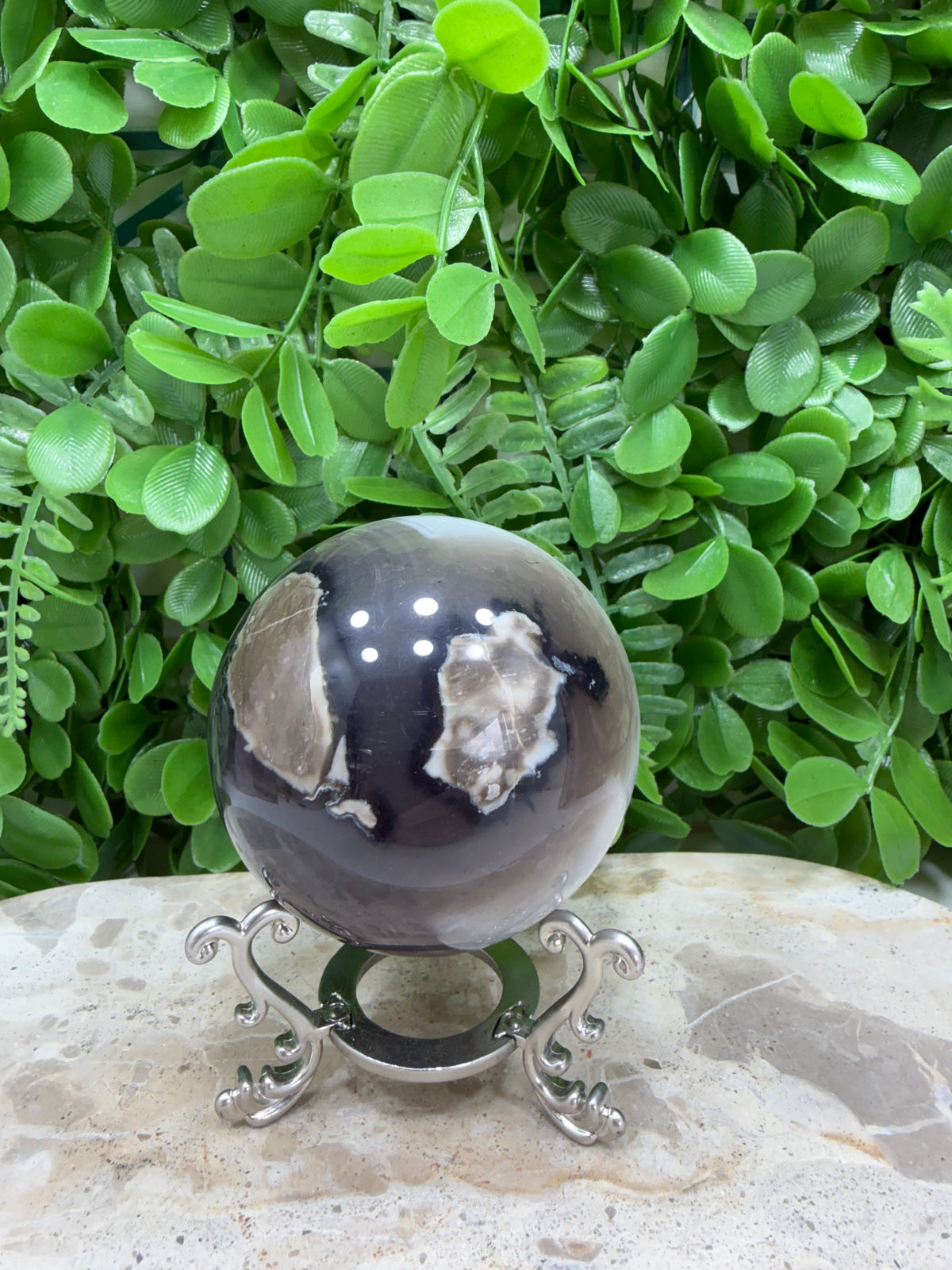 Volcanic Agate Sphere | Grounding • Protection • Strength