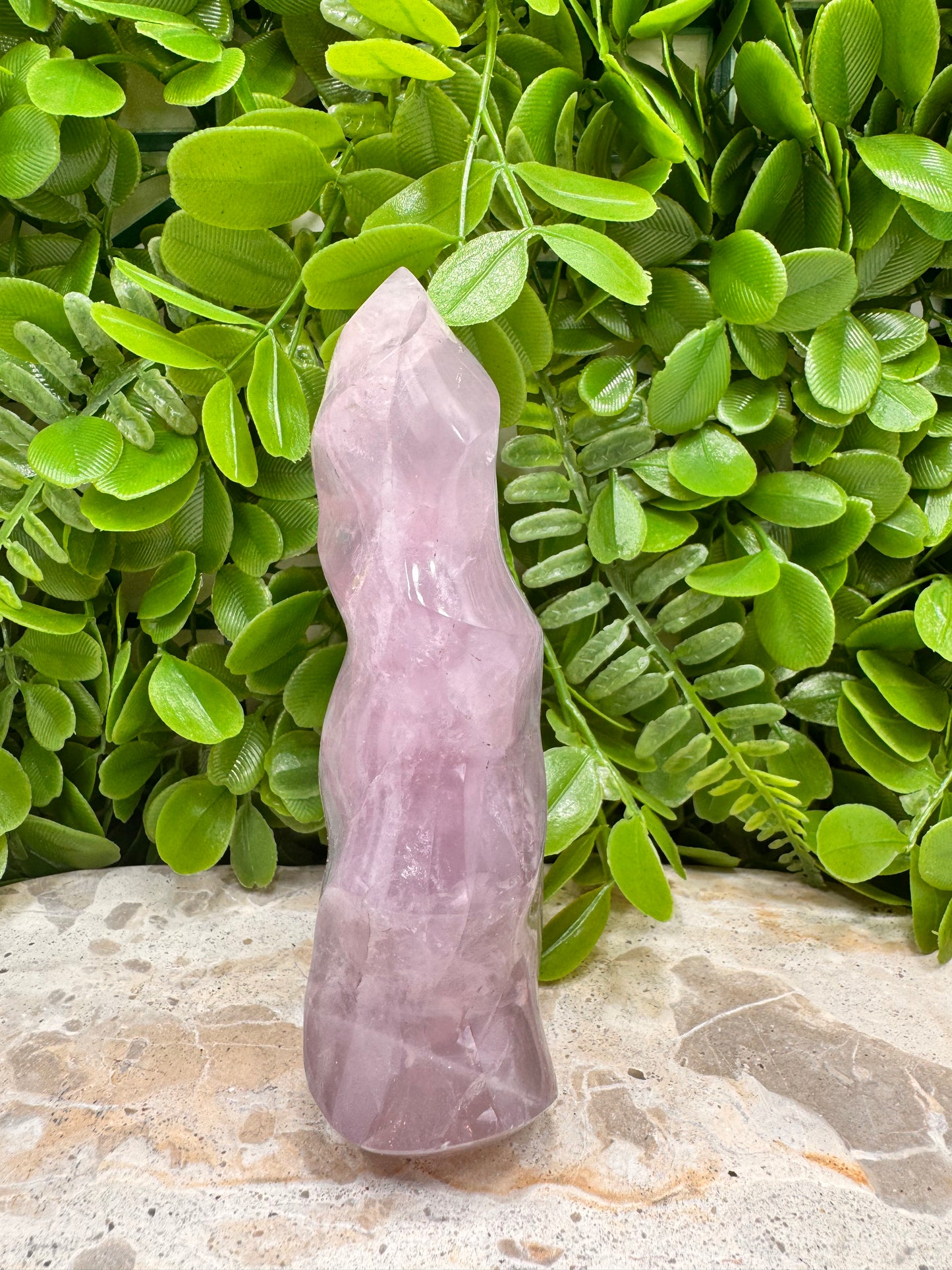 Lavender Rose Quartz Flame 378g
