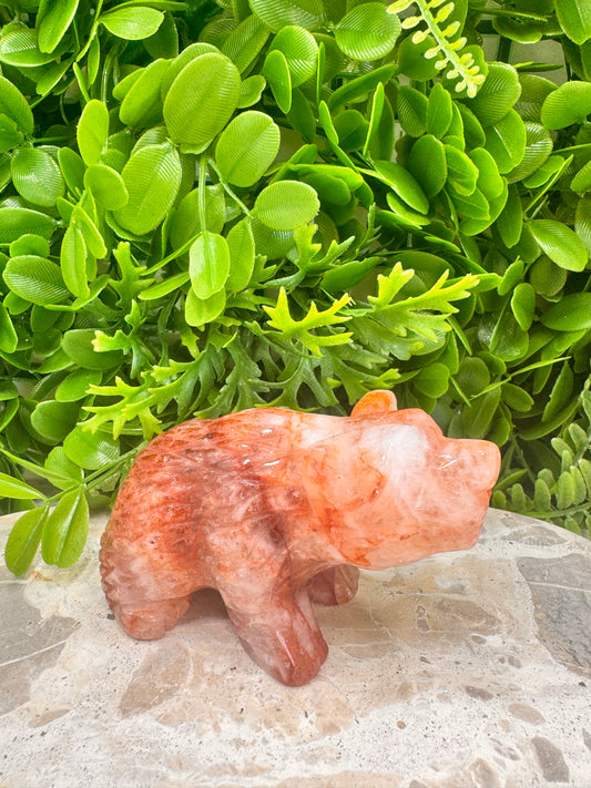 Fire Quartz Bear 428g