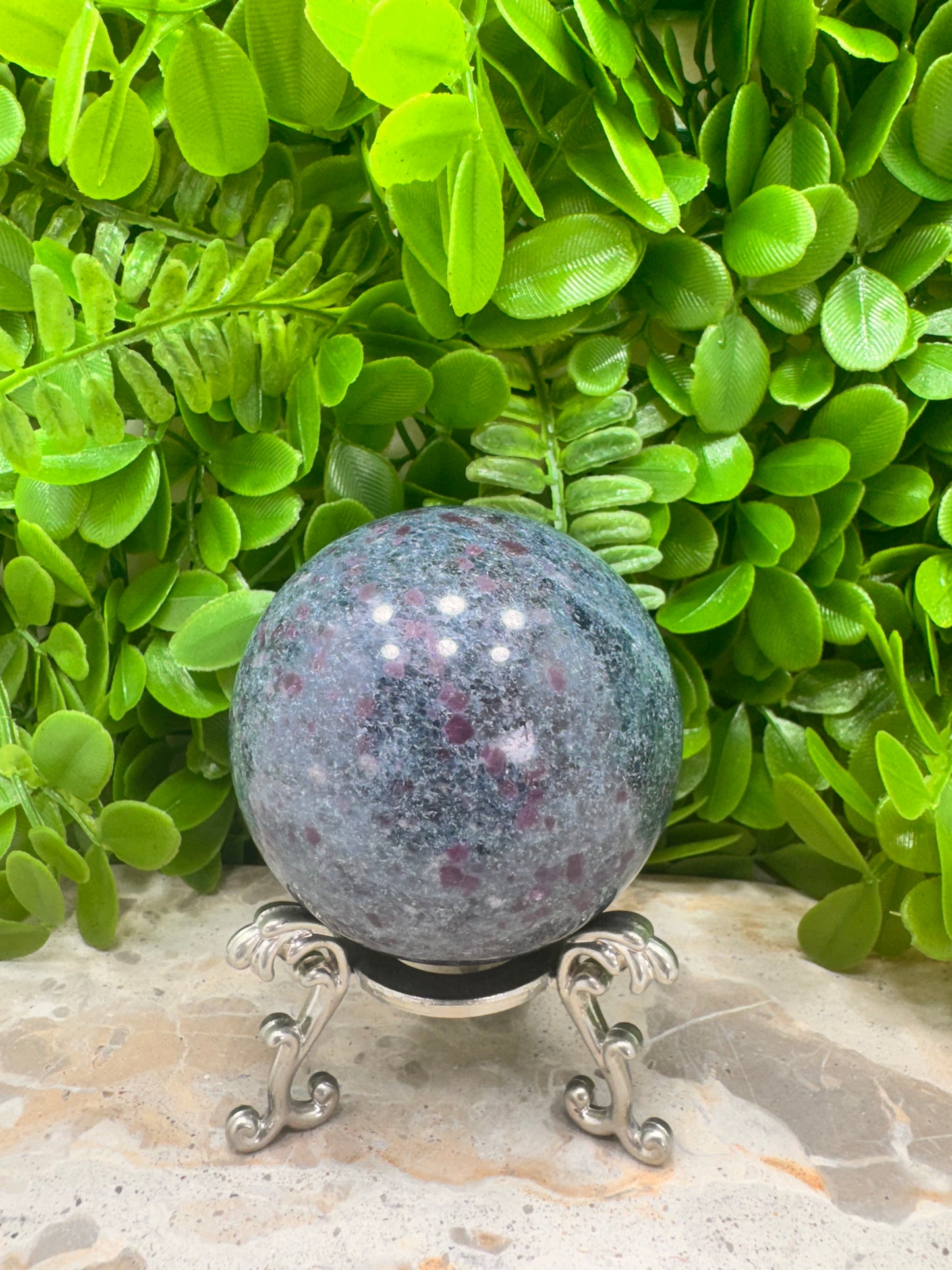 Ruby Kyanite Sphere 712g