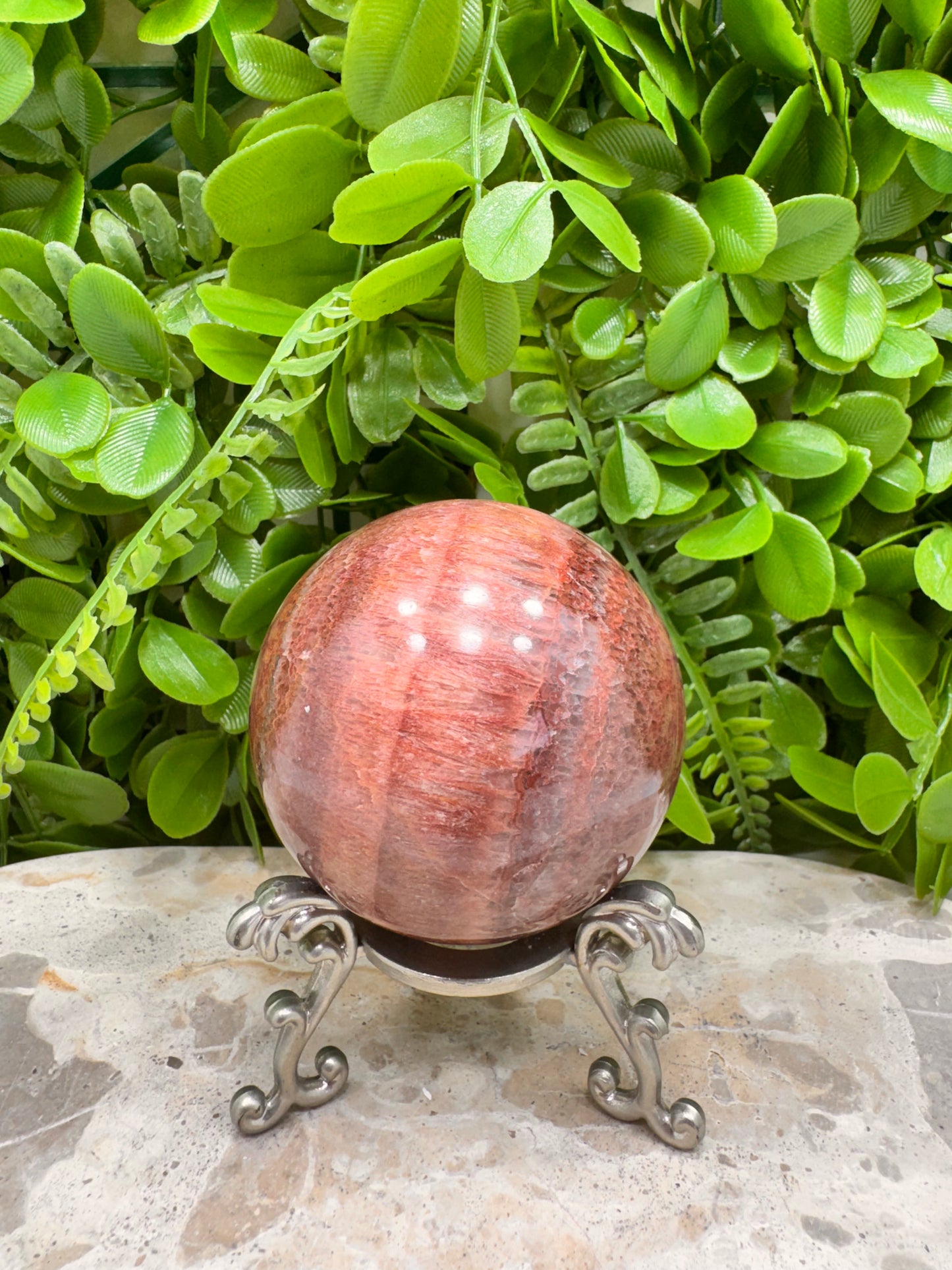 Peach Banded Calcite 412g