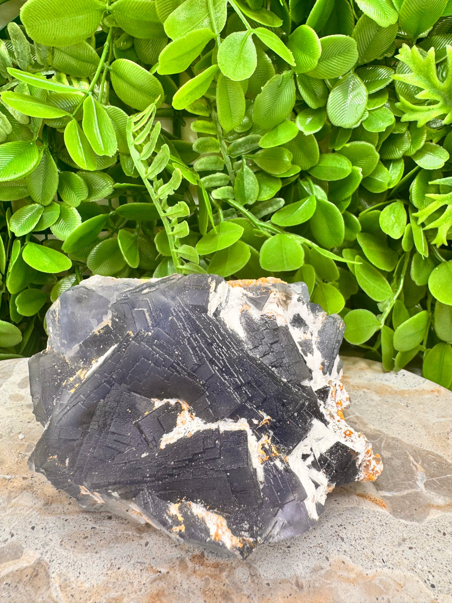 Blue Cubed Fluorite Specimen 1016g