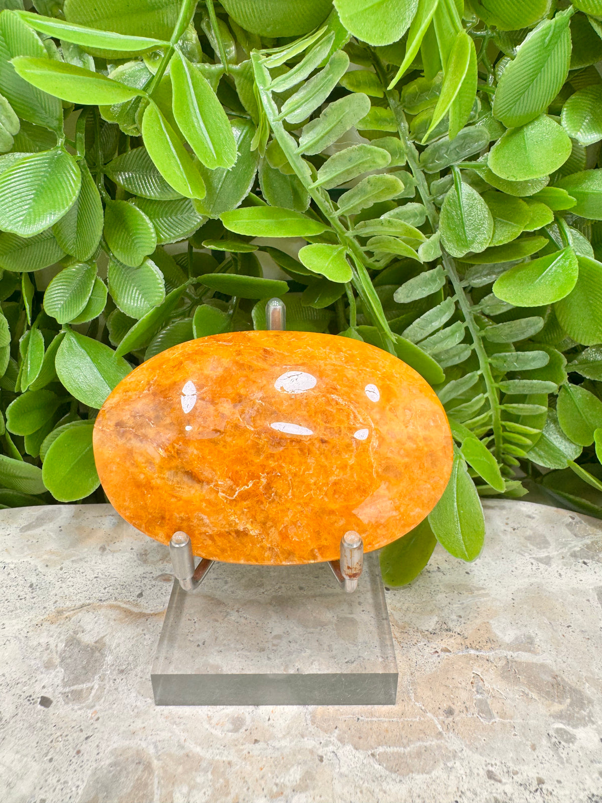 Golden Healer Palm Stone | Healing • Positivity • Balance