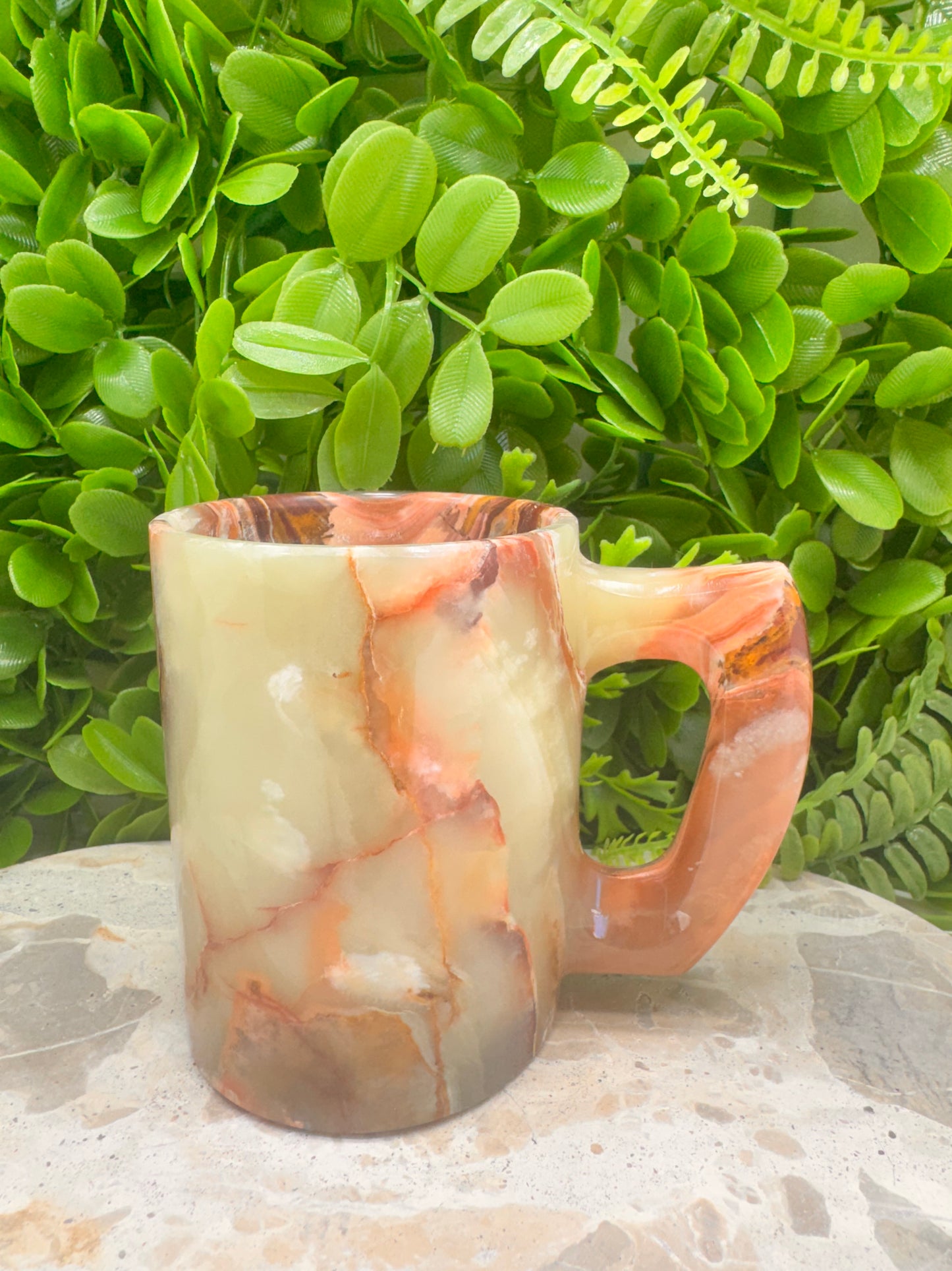 Green Banded Onyx Mug 440g