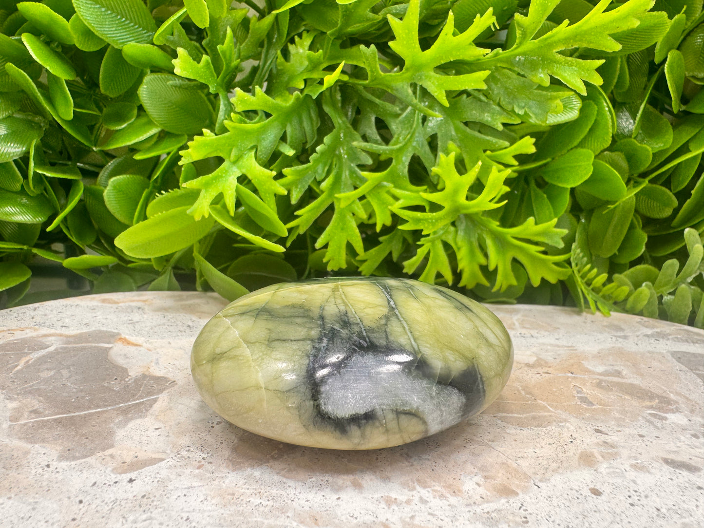 Rutile Serpentine Palm Stone 160g