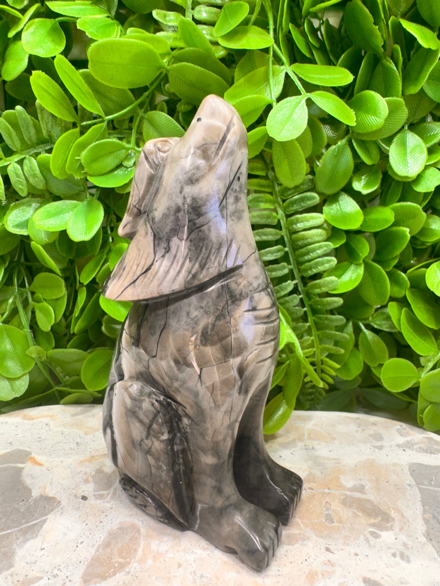 Volcanic Agate Wolf 512g