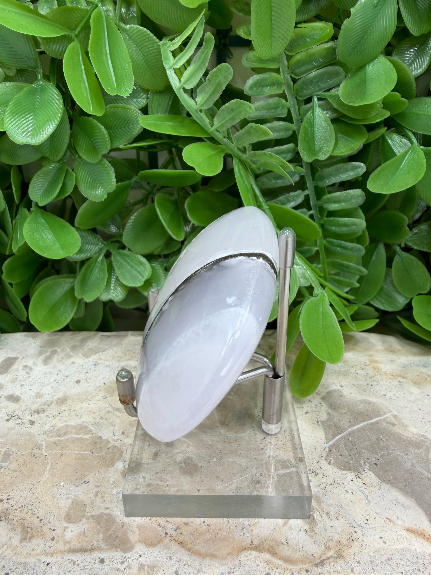 Smokey Pink Mangano Heart 132g