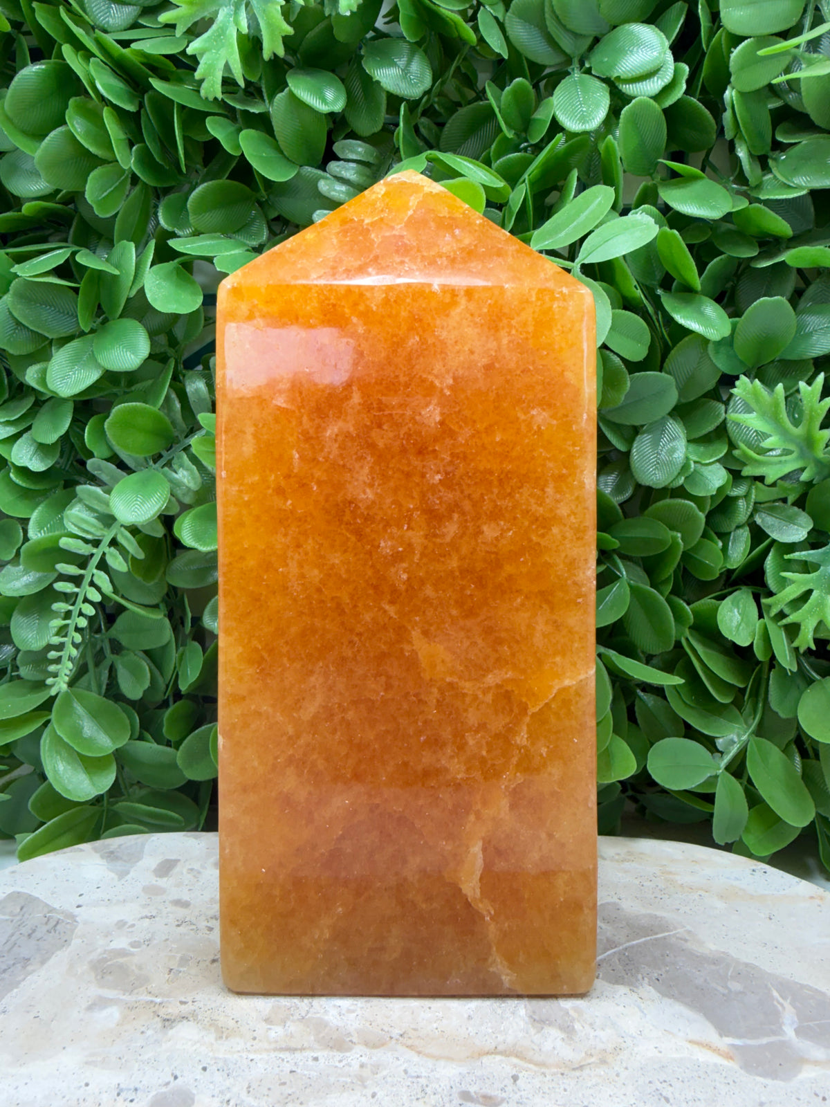 Crystallised Orange Calcite Tower 2782g | Energy • Joy • Creativity