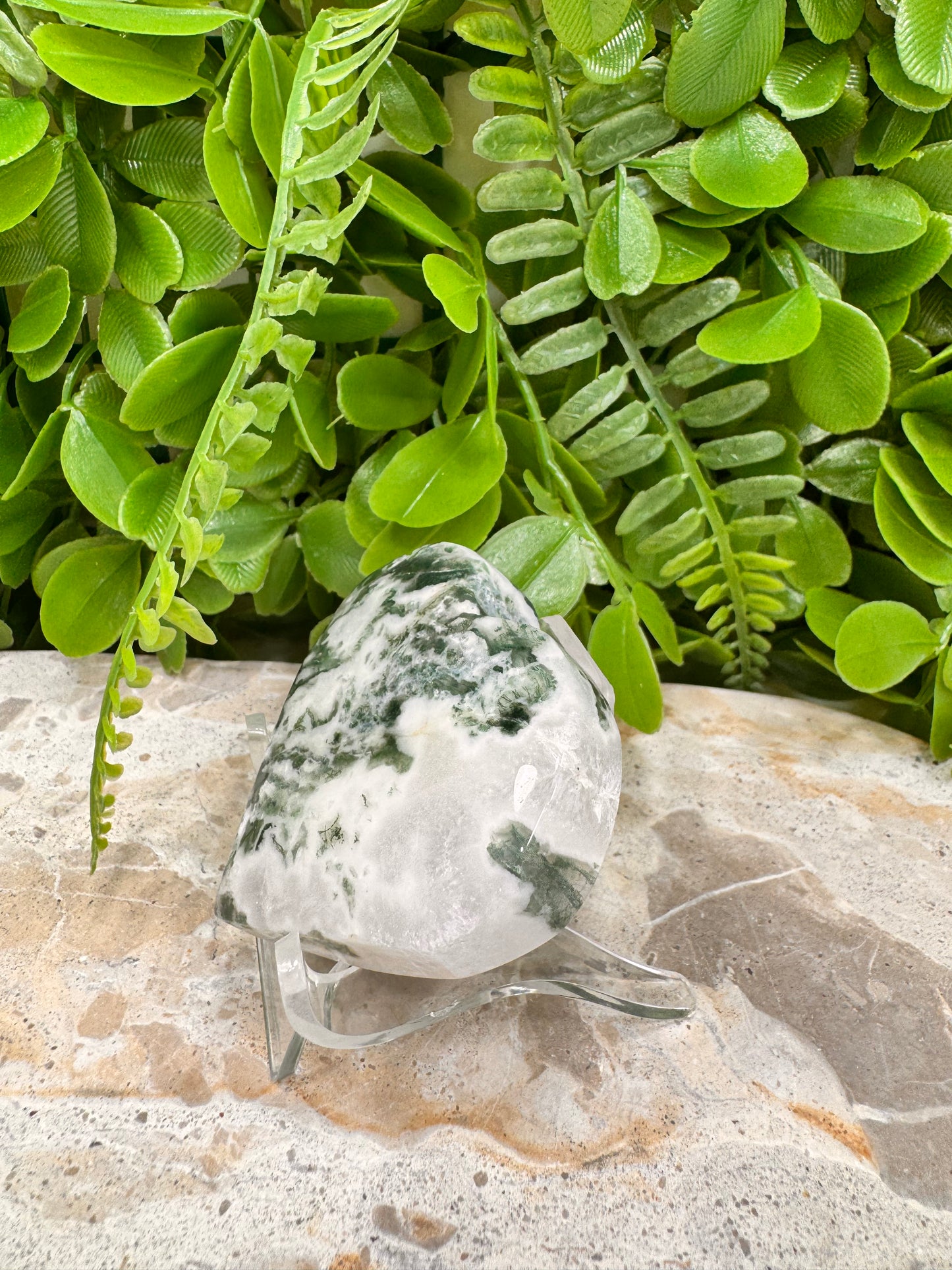 Moss Agate Heart 102g